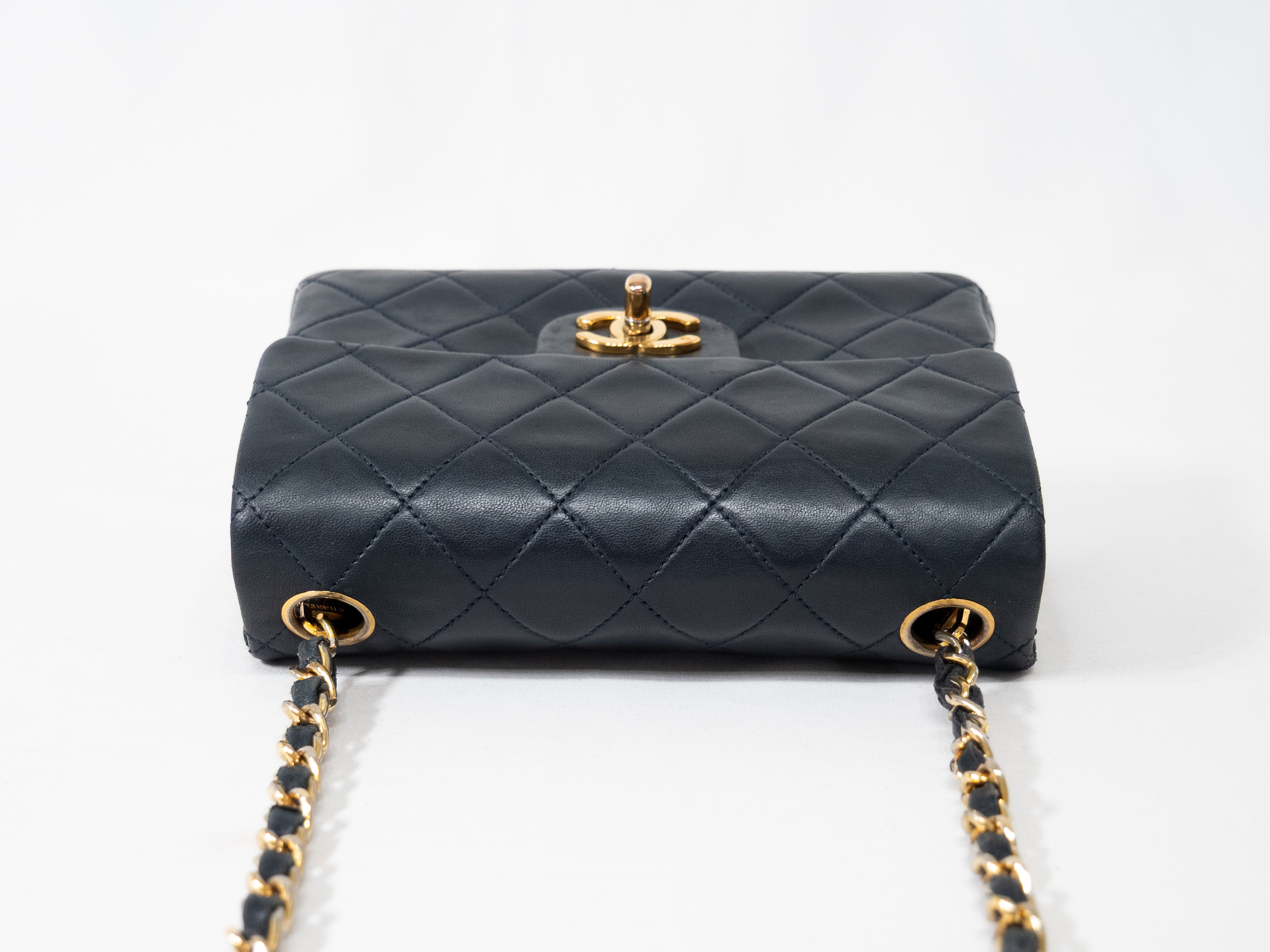 Mini Matelassé Navy Seal Lambskin Shoulder Bag — view 3
