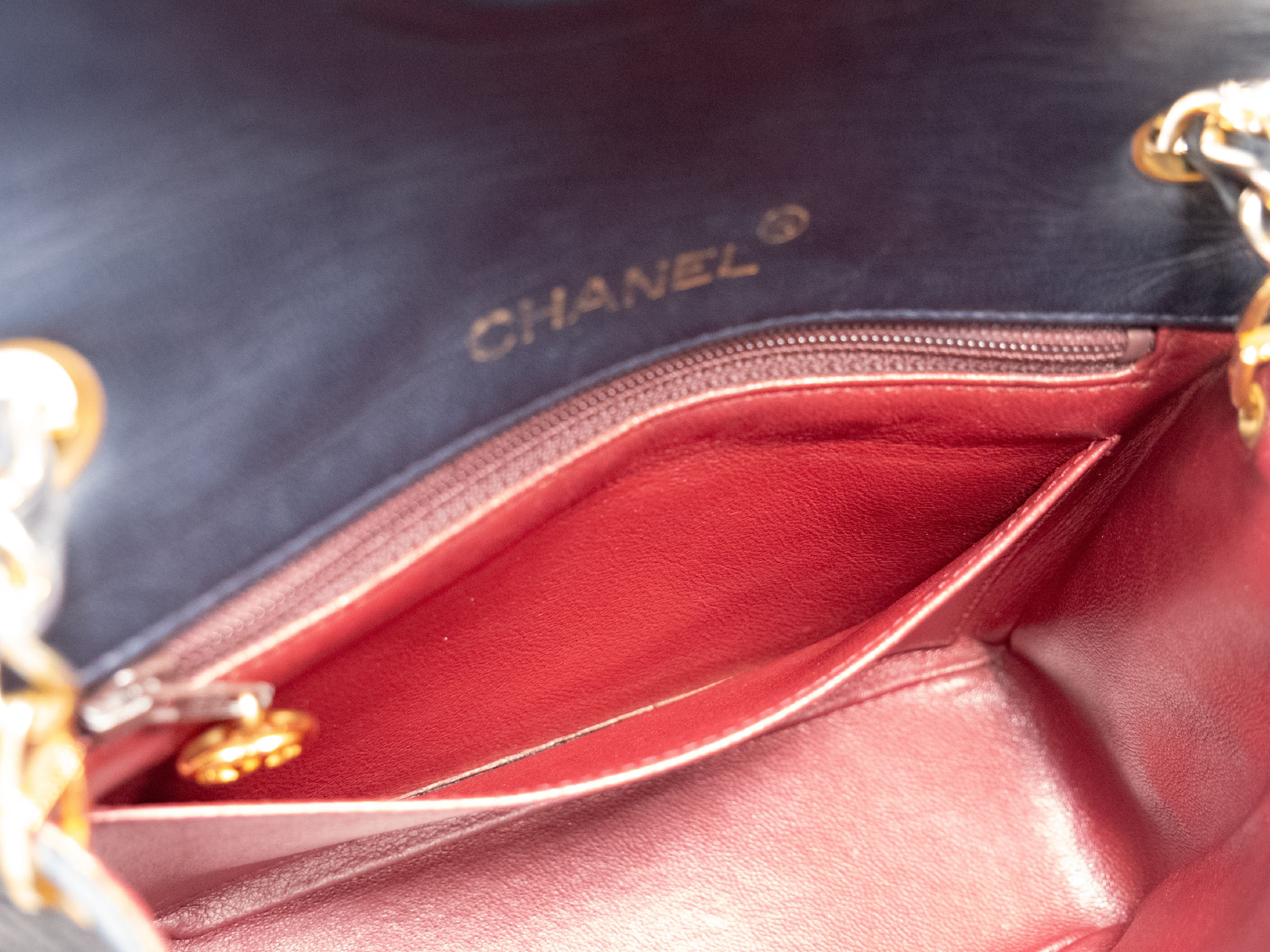 Mini Matelassé Navy Seal Lambskin Shoulder Bag — view 8