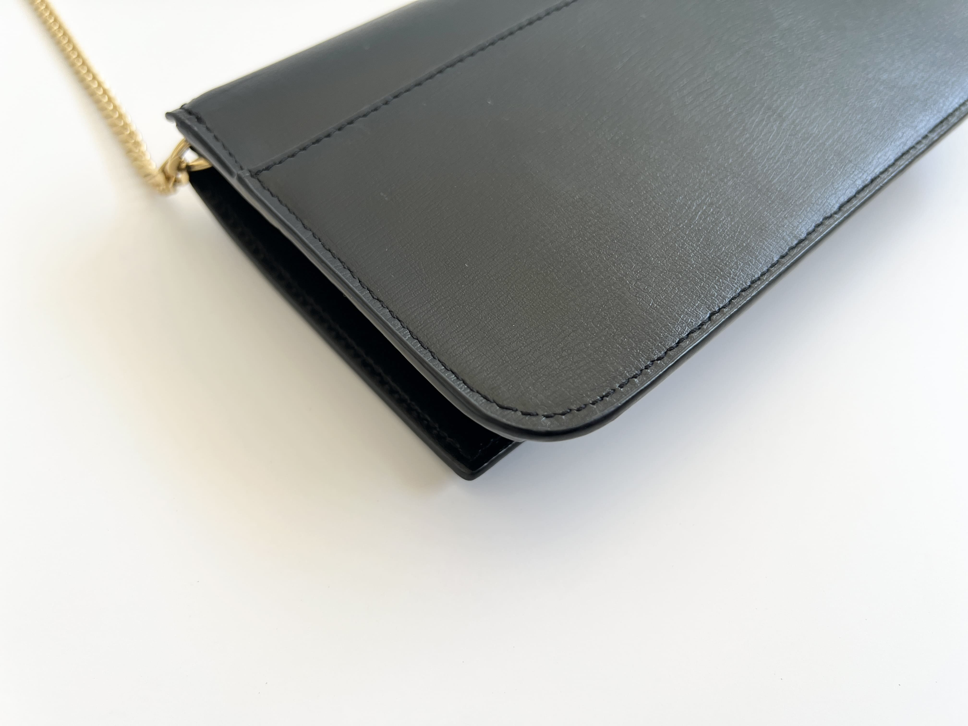 Cassandra Logo Leather Chain Shoulder Bag — view 12