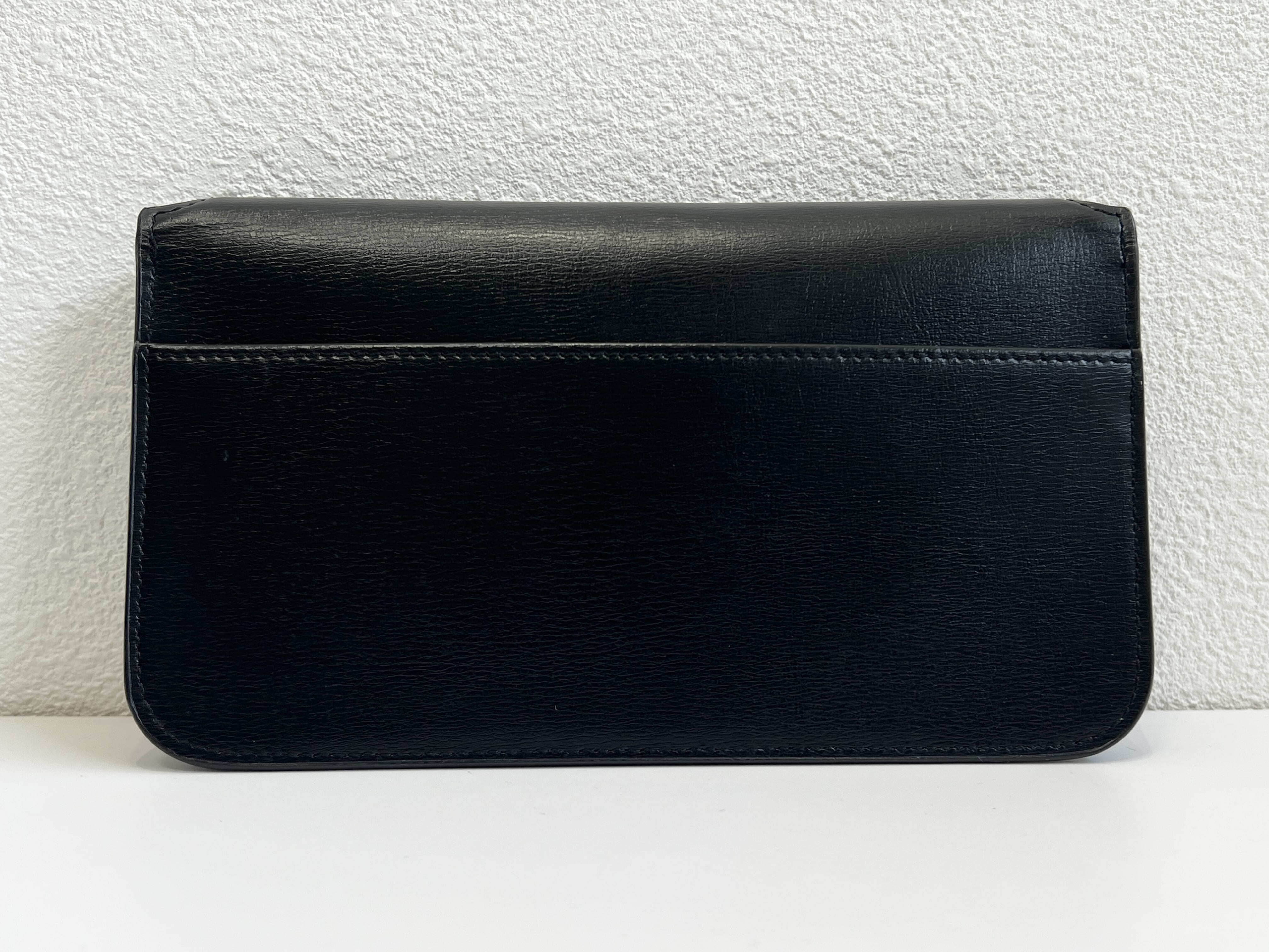 Cassandra Logo Leather Chain Shoulder Bag — view 3
