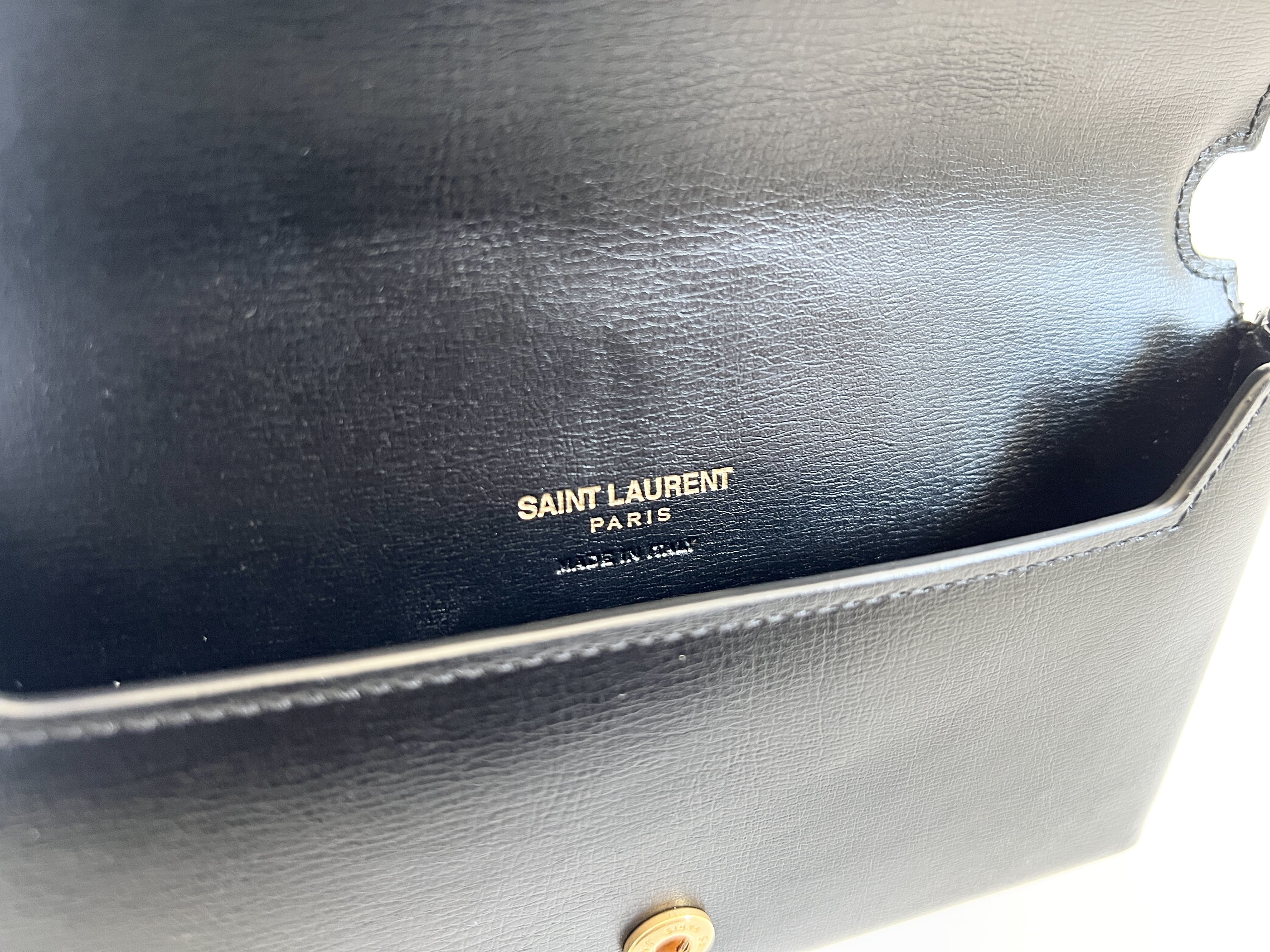 Cassandra Logo Leather Chain Shoulder Bag — view 6