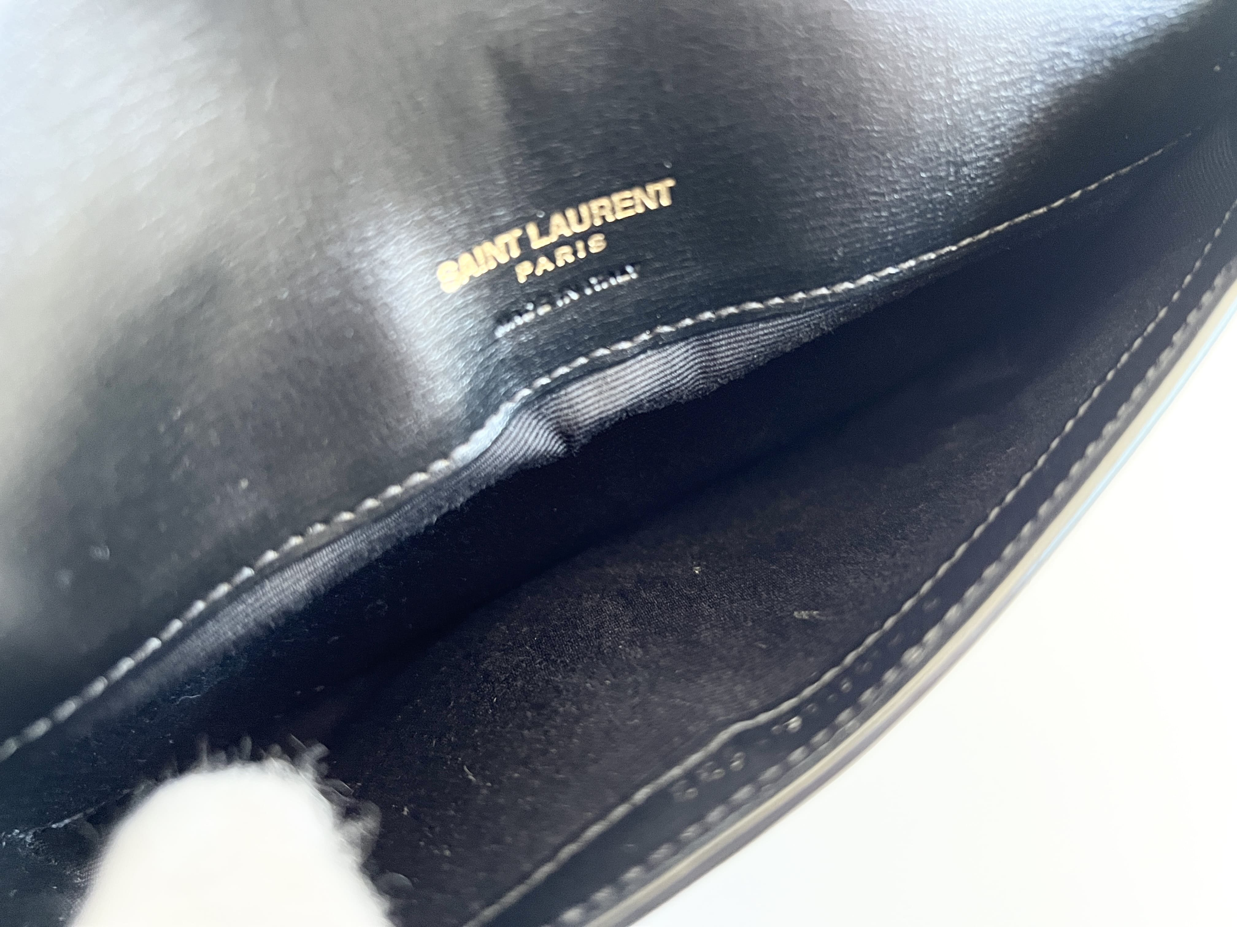 Cassandra Logo Leather Chain Shoulder Bag — view 7