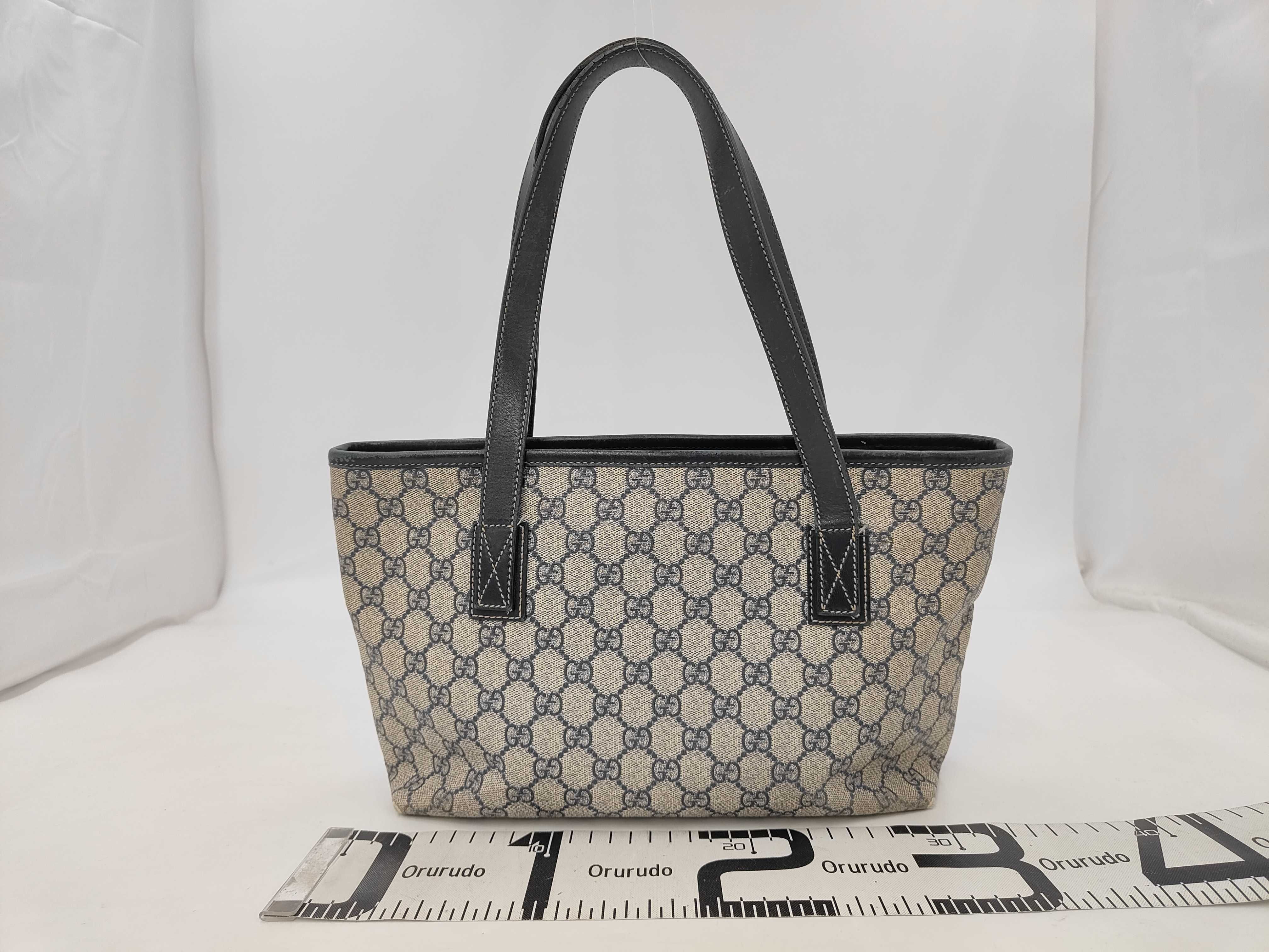 GG Supreme Gucci 211138 Handbag GG Supreme PVC Leather Navy Handbag — view 2