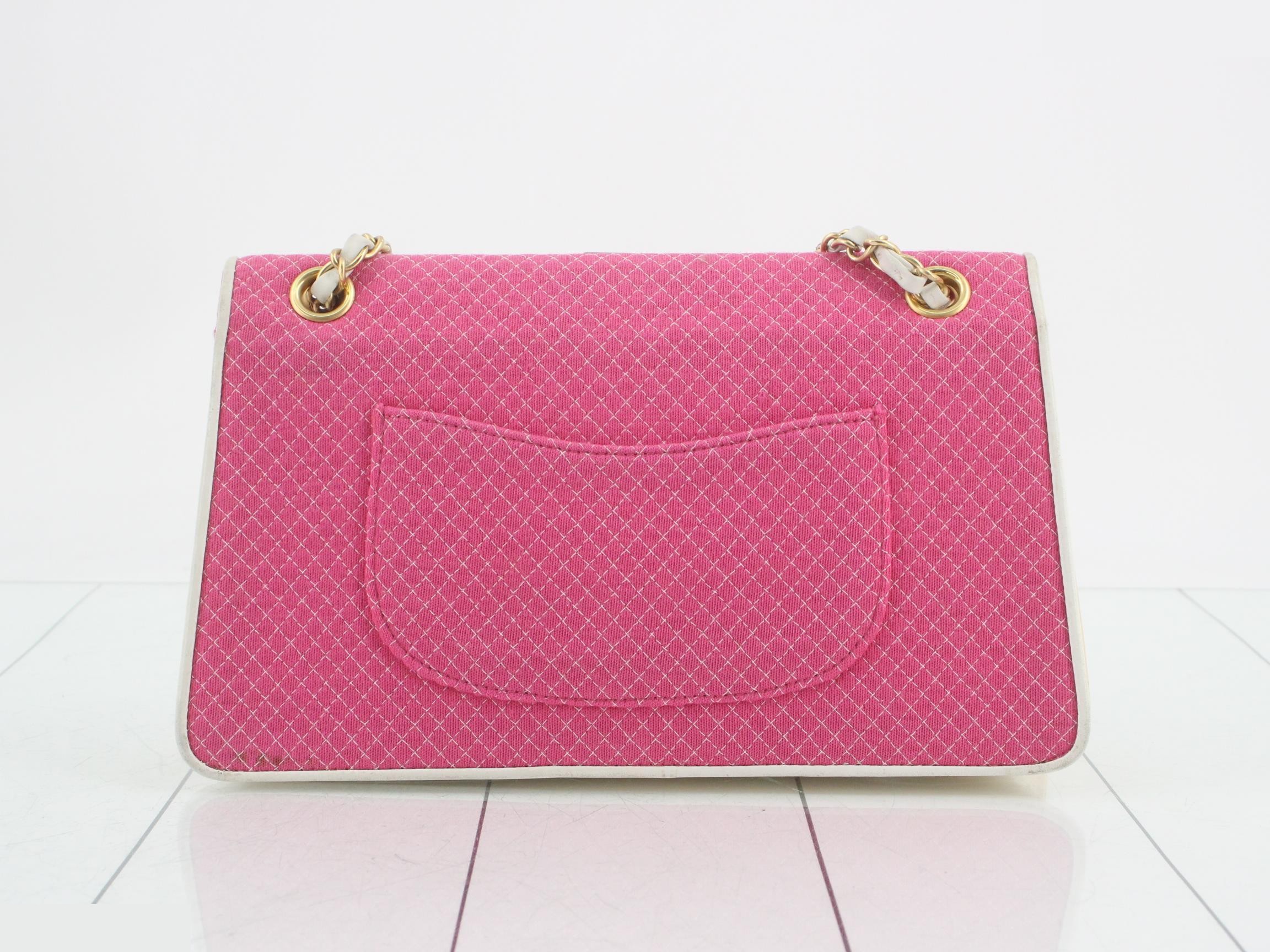 Turnlock Double Chain Shoulder Bag (Pink) — view 2