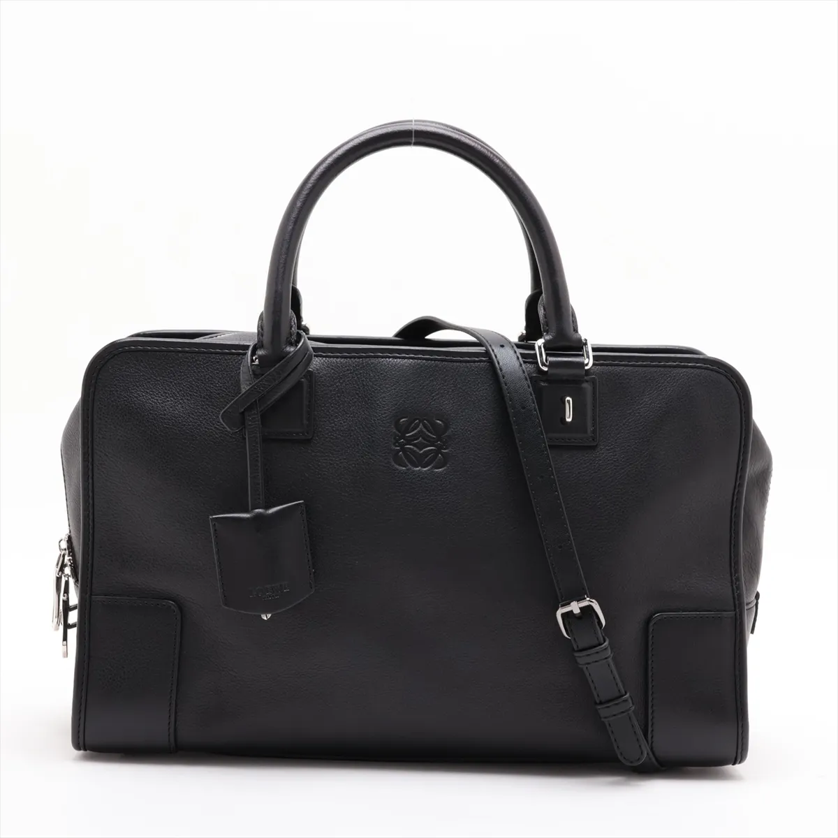 Amazona 36 Leather 2-Way Handbag, Black