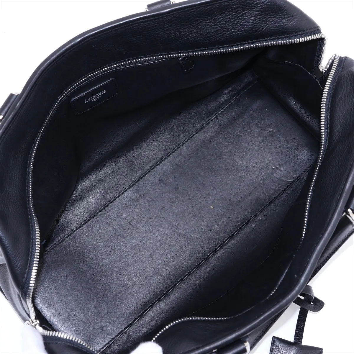 Amazona 36 Leather 2-Way Handbag, Black — view 8