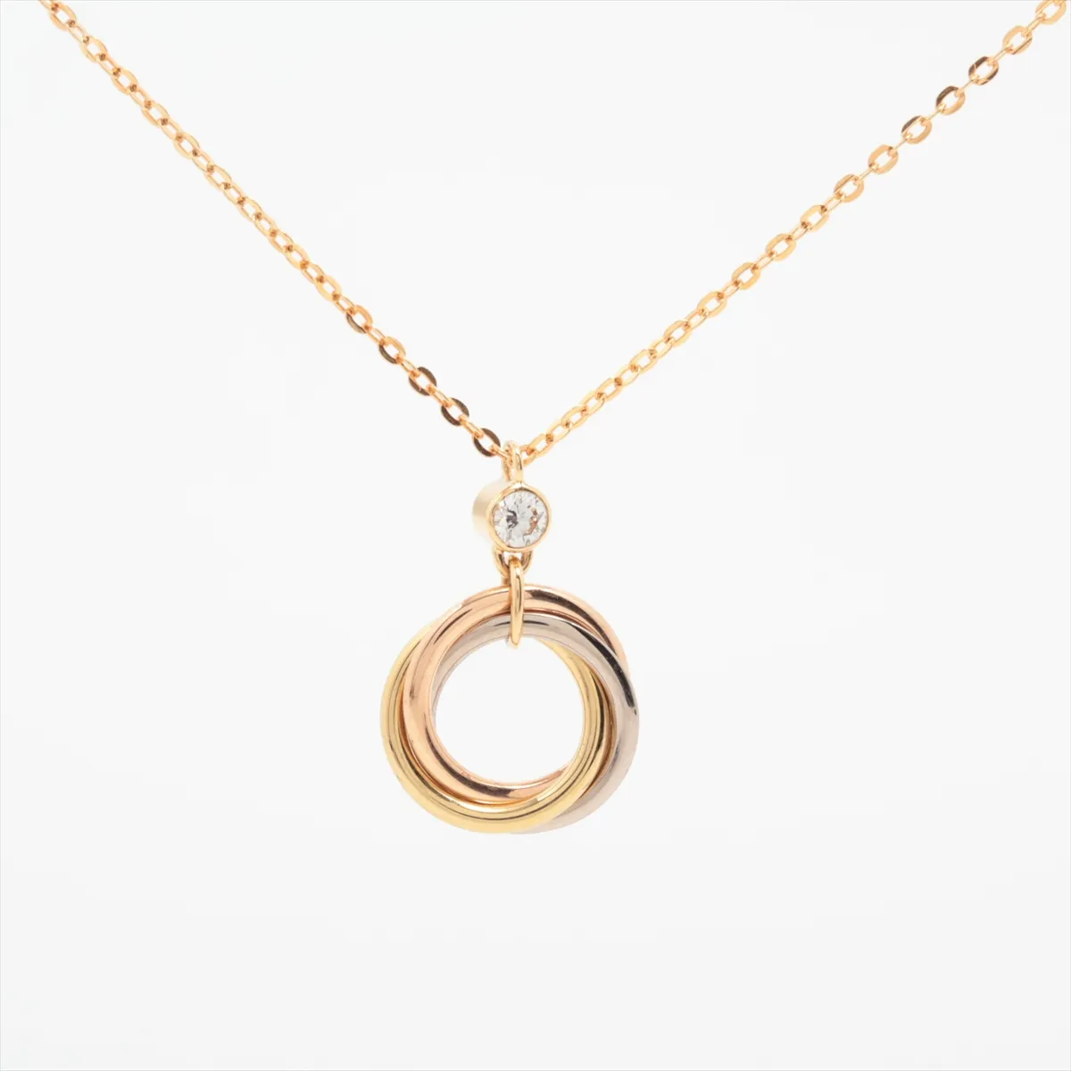 Baby Trinity 1P Diamond Necklace 750(YG×PG×WG) 2.7g TLM957