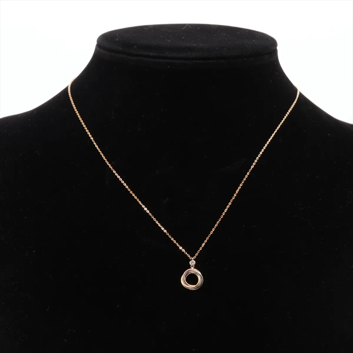 Baby Trinity 1P Diamond Necklace 750(YG×PG×WG) 2.7g TLM957 — view 5