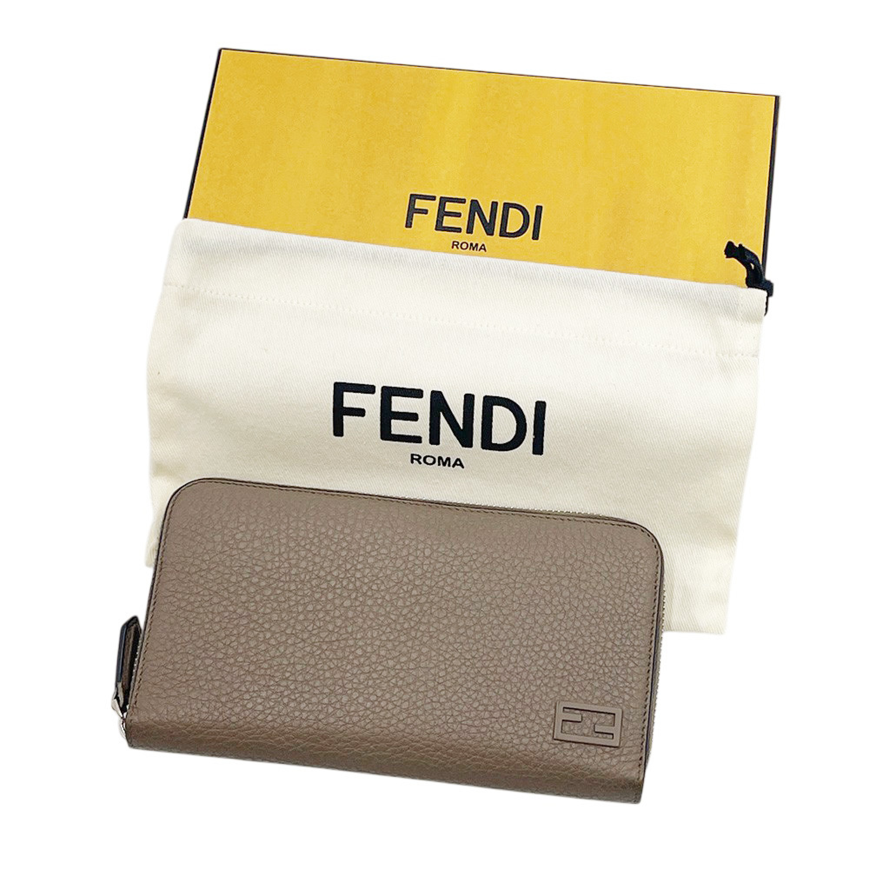 7M0210 Zip-Around Wallet, Leather, Genuine Leather, Logo Accent, Taupe. — view 13