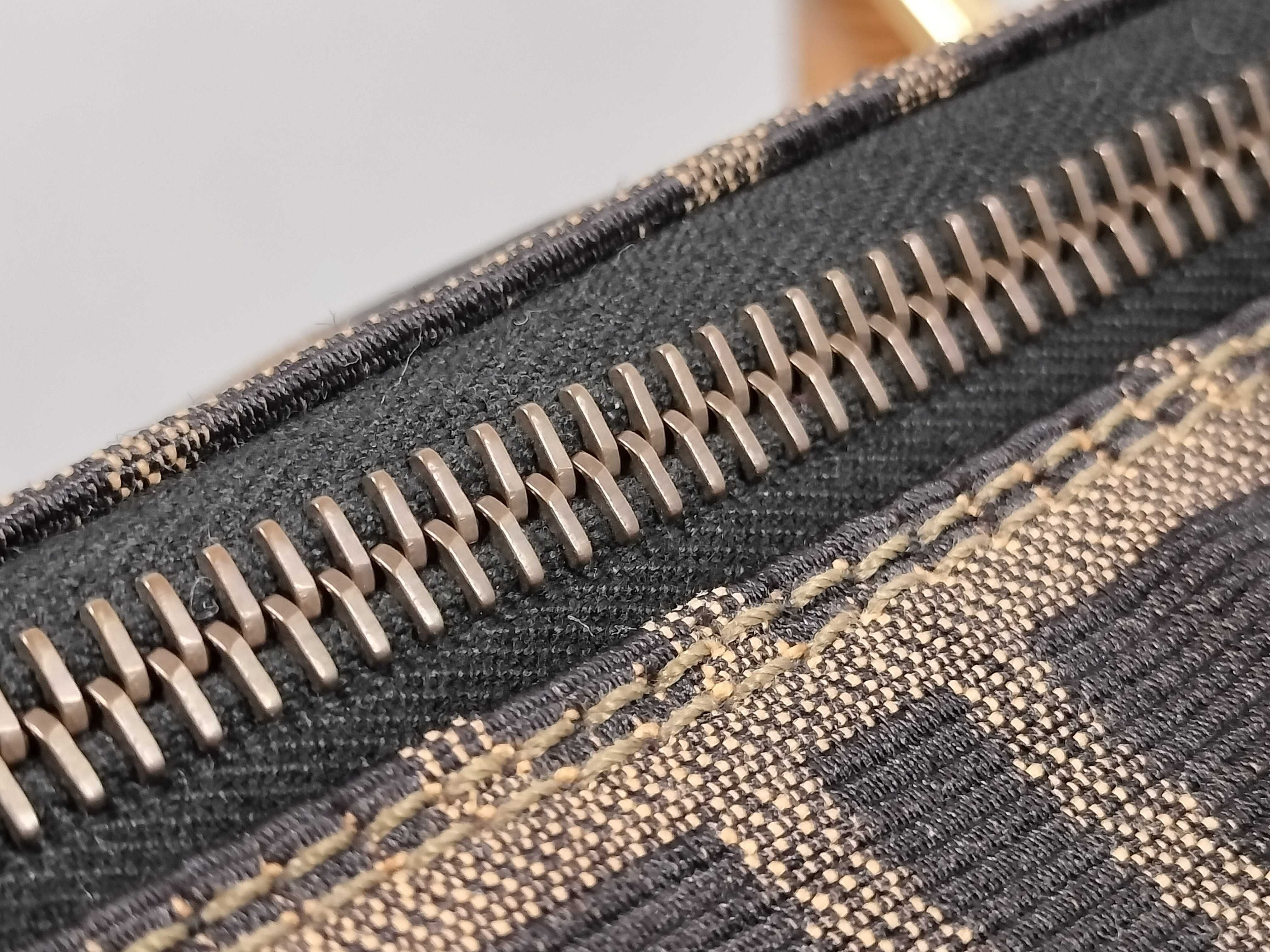 Zucca pattern canvas and leather bag, brown tote bag — view 8