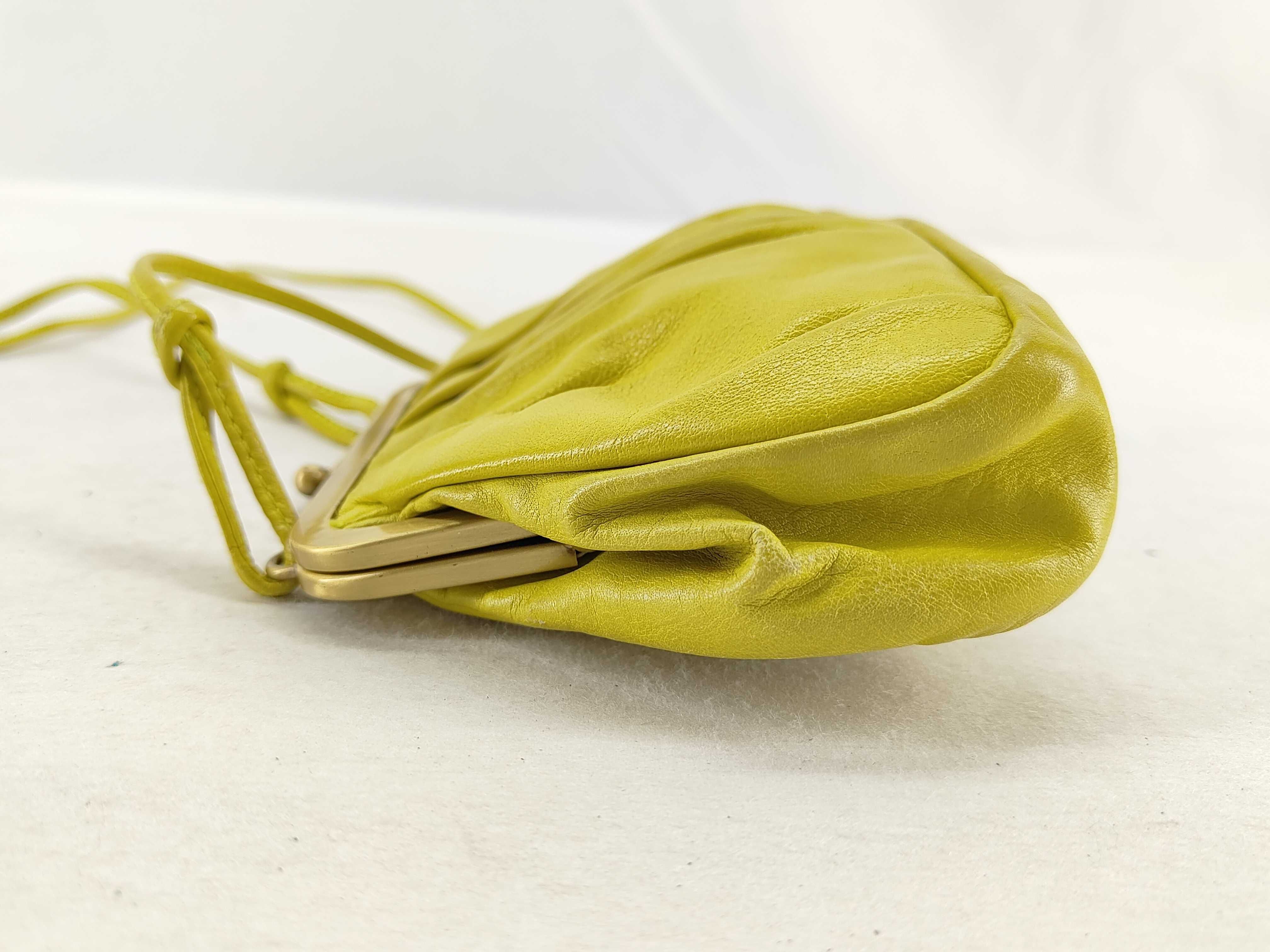 Archive Leather Clasp Pouch with Embossed Logo and Gold Hardware - Accessory Pouch — view 3