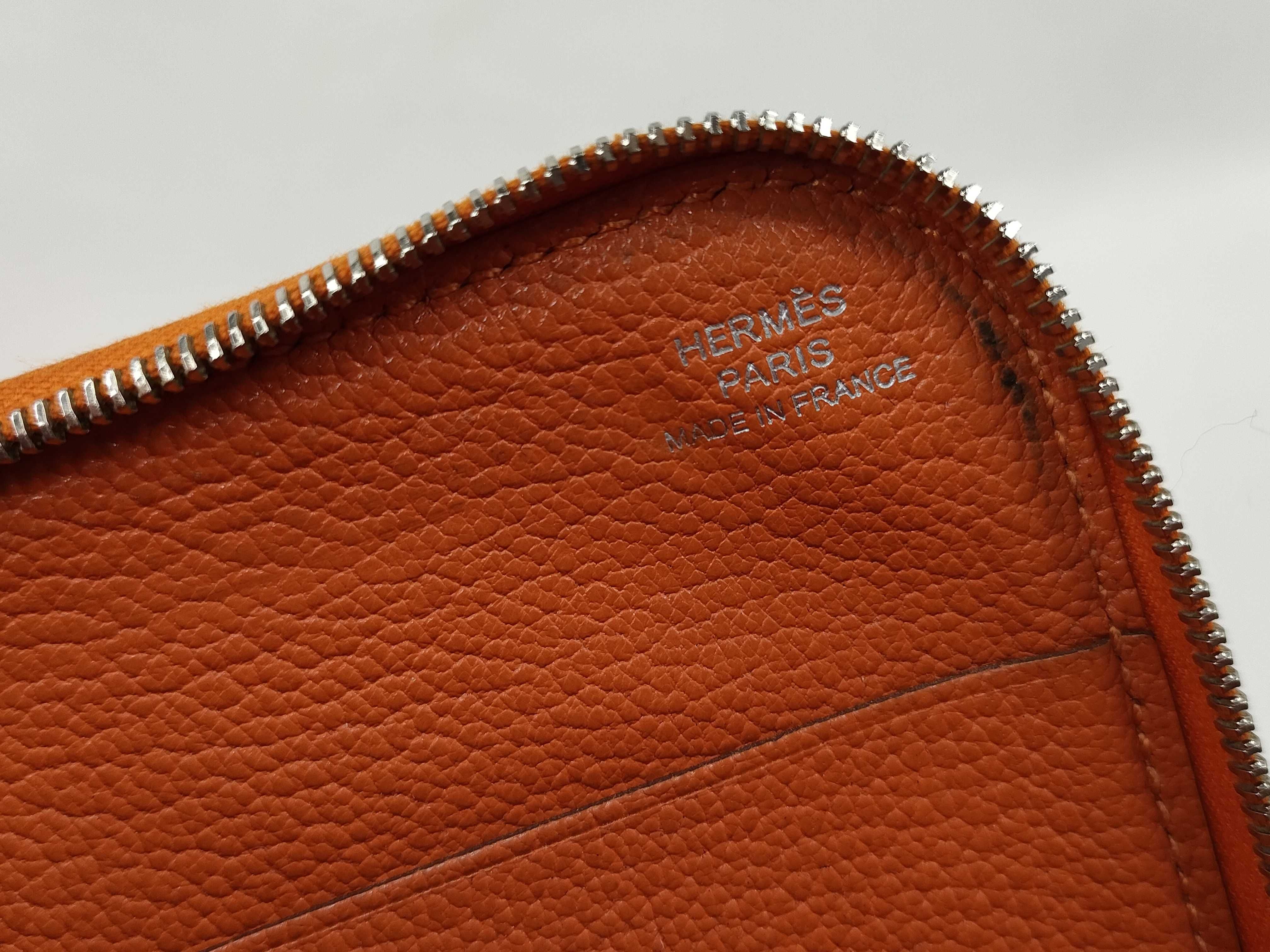 Hermès Remix Combine P stamp Orange Wallet with Coin Case — view 13
