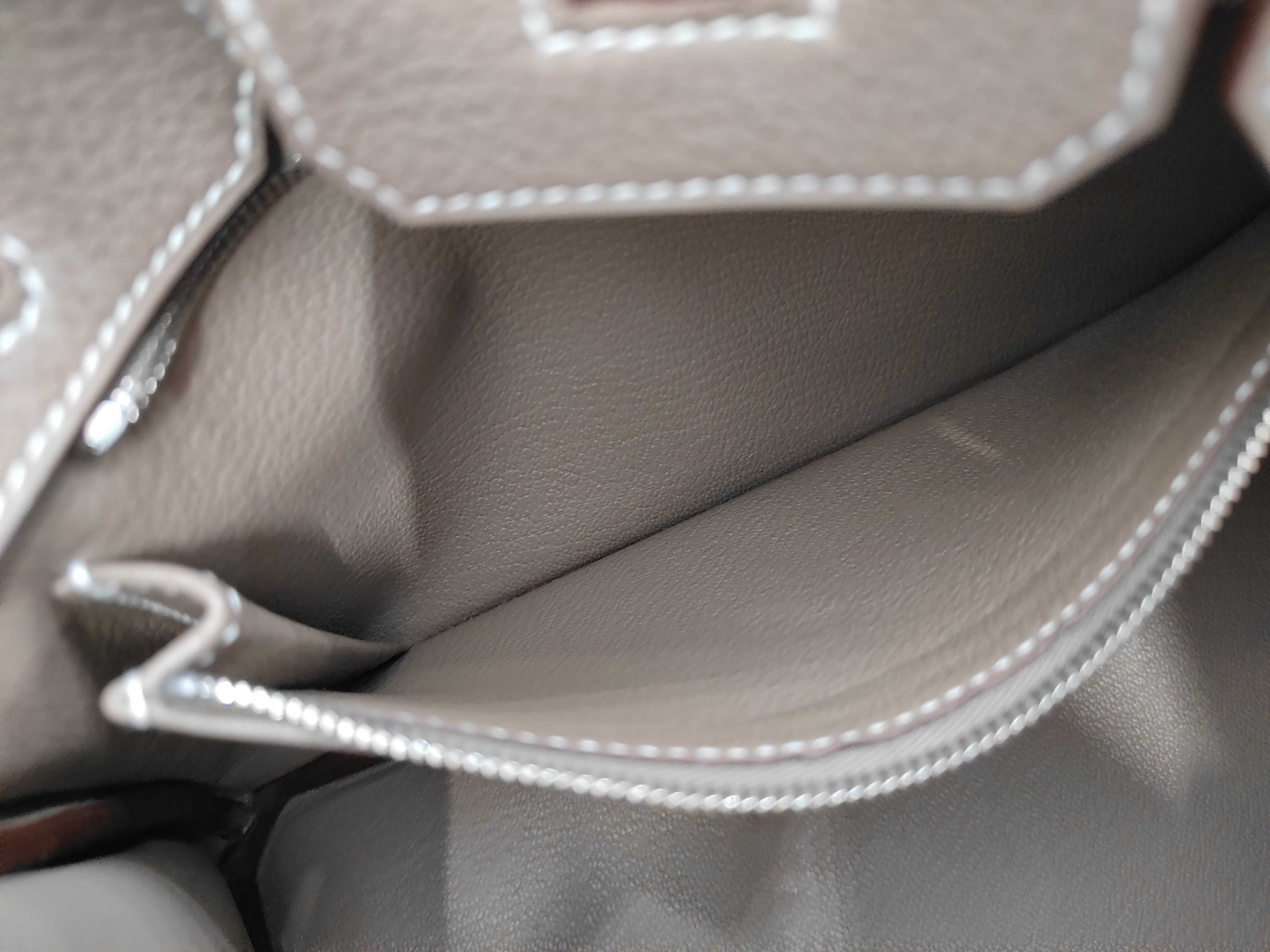 Birkin 25 Togo Etoupe Silver Hardware K Stamp Handbag — view 12
