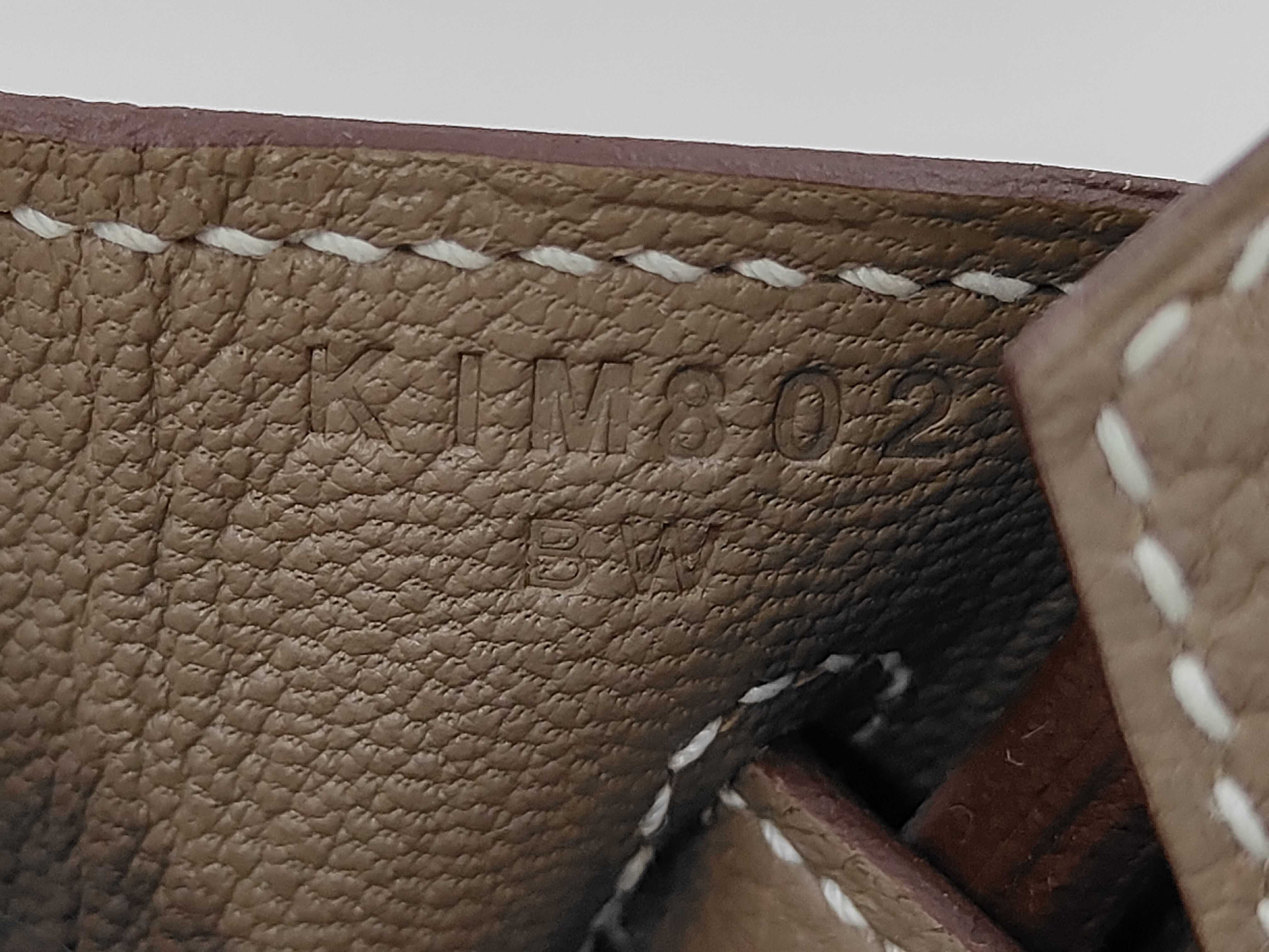 Birkin 25 Togo Etoupe Silver Hardware K Stamp Handbag — view 13