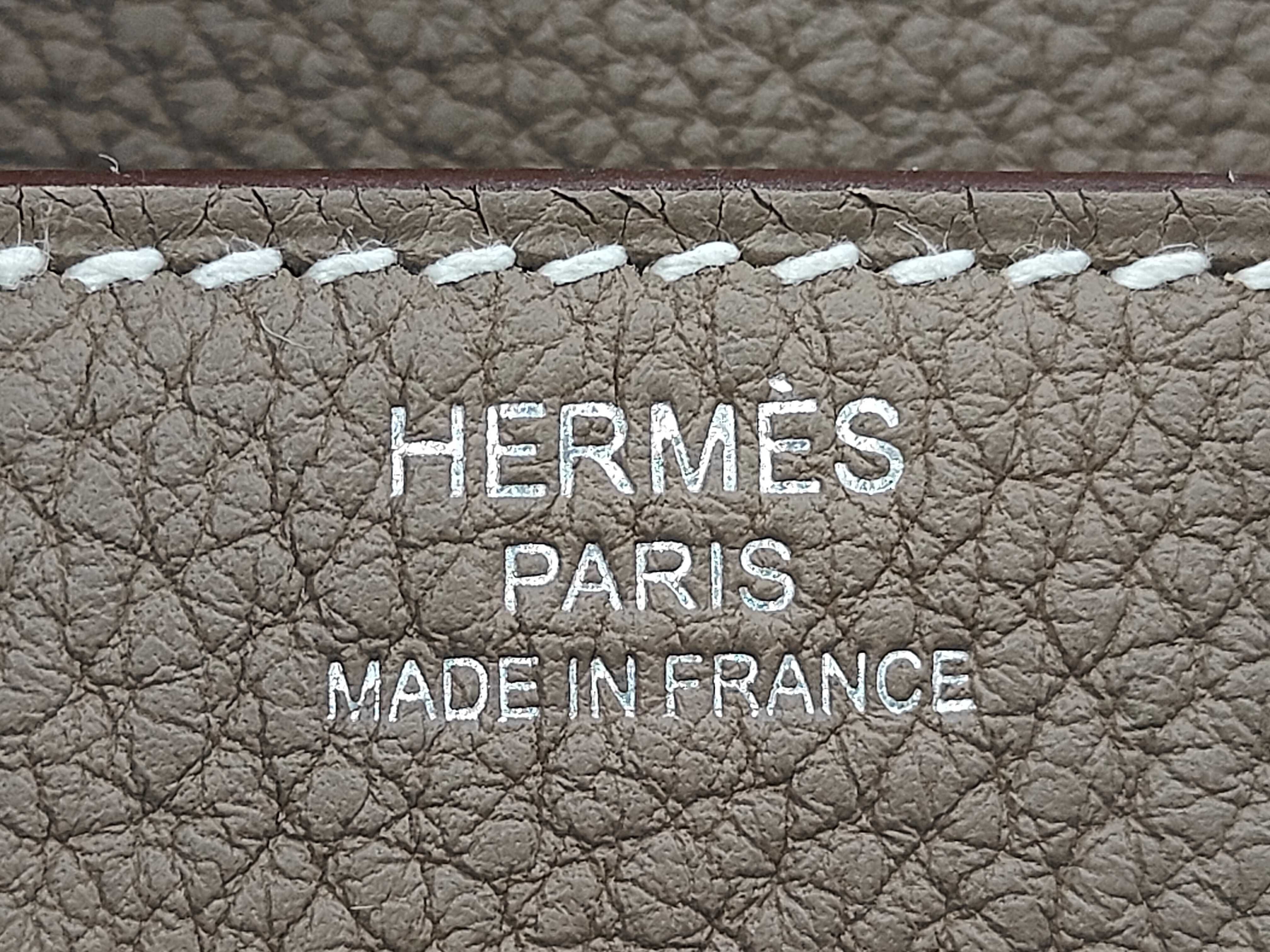Birkin 25 Togo Etoupe Silver Hardware K Stamp Handbag — view 10