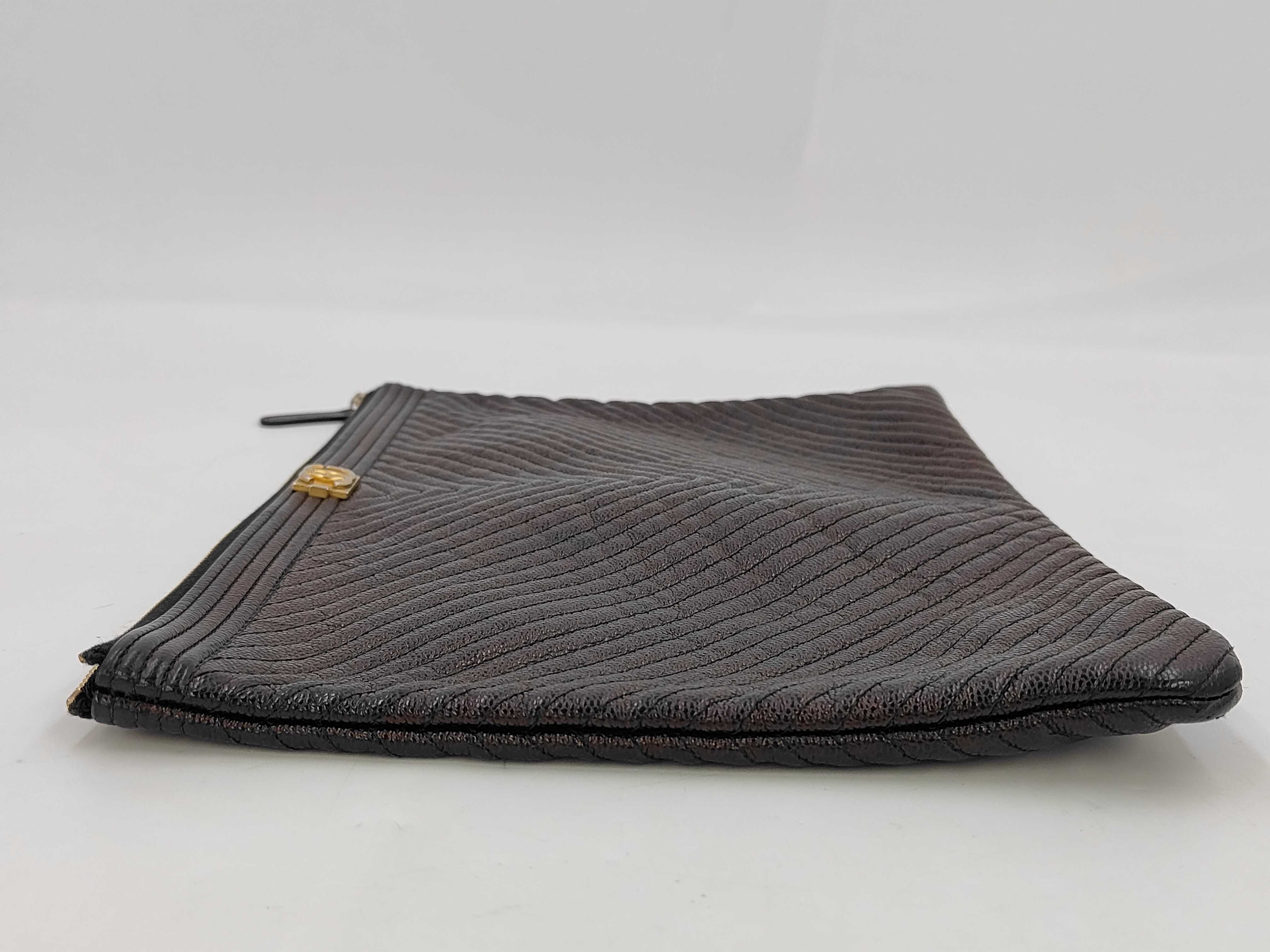 Boy Chanel Caviar Skin Black Clutch Bag — view 11