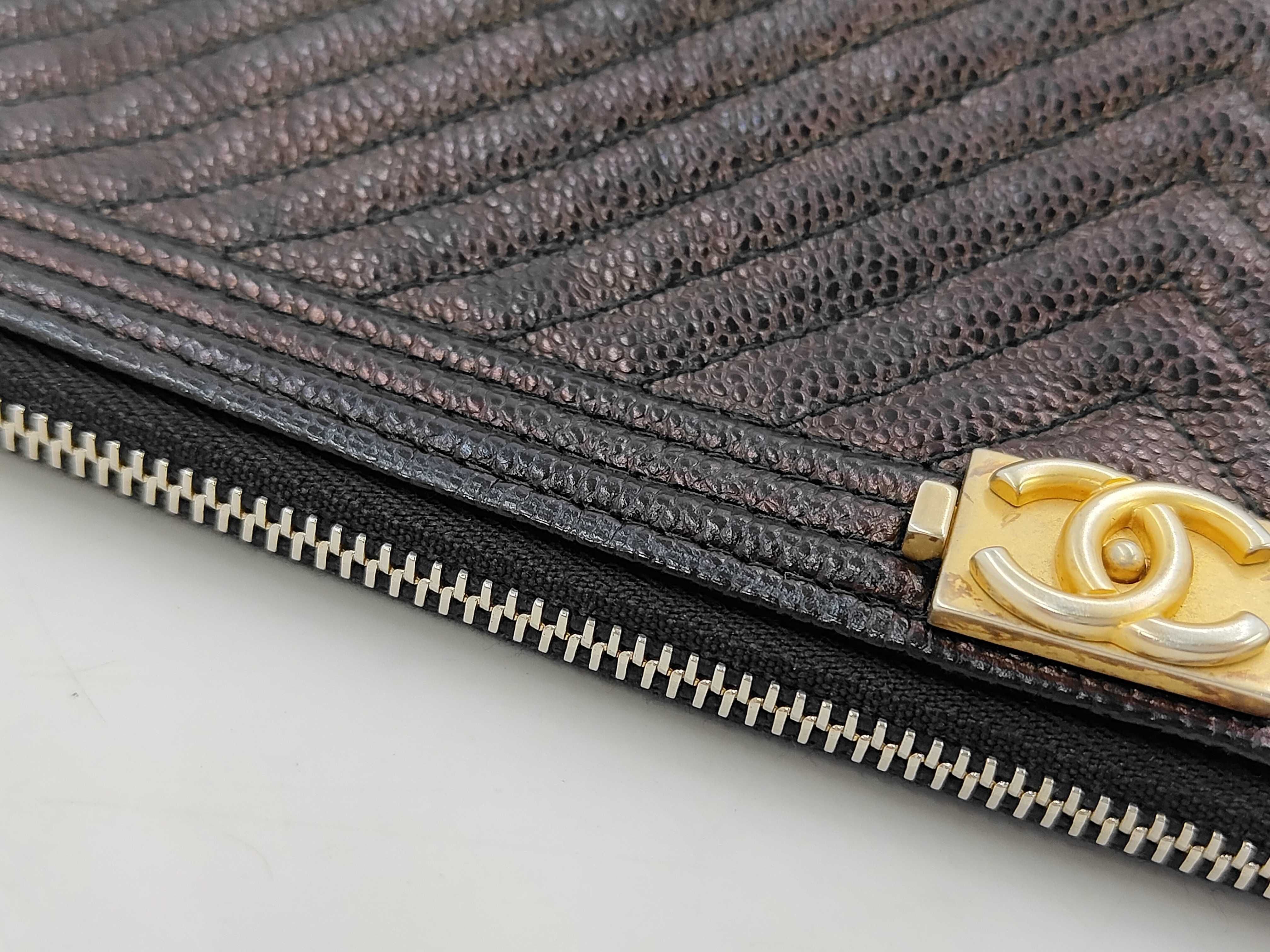 Boy Chanel Caviar Skin Black Clutch Bag — view 6