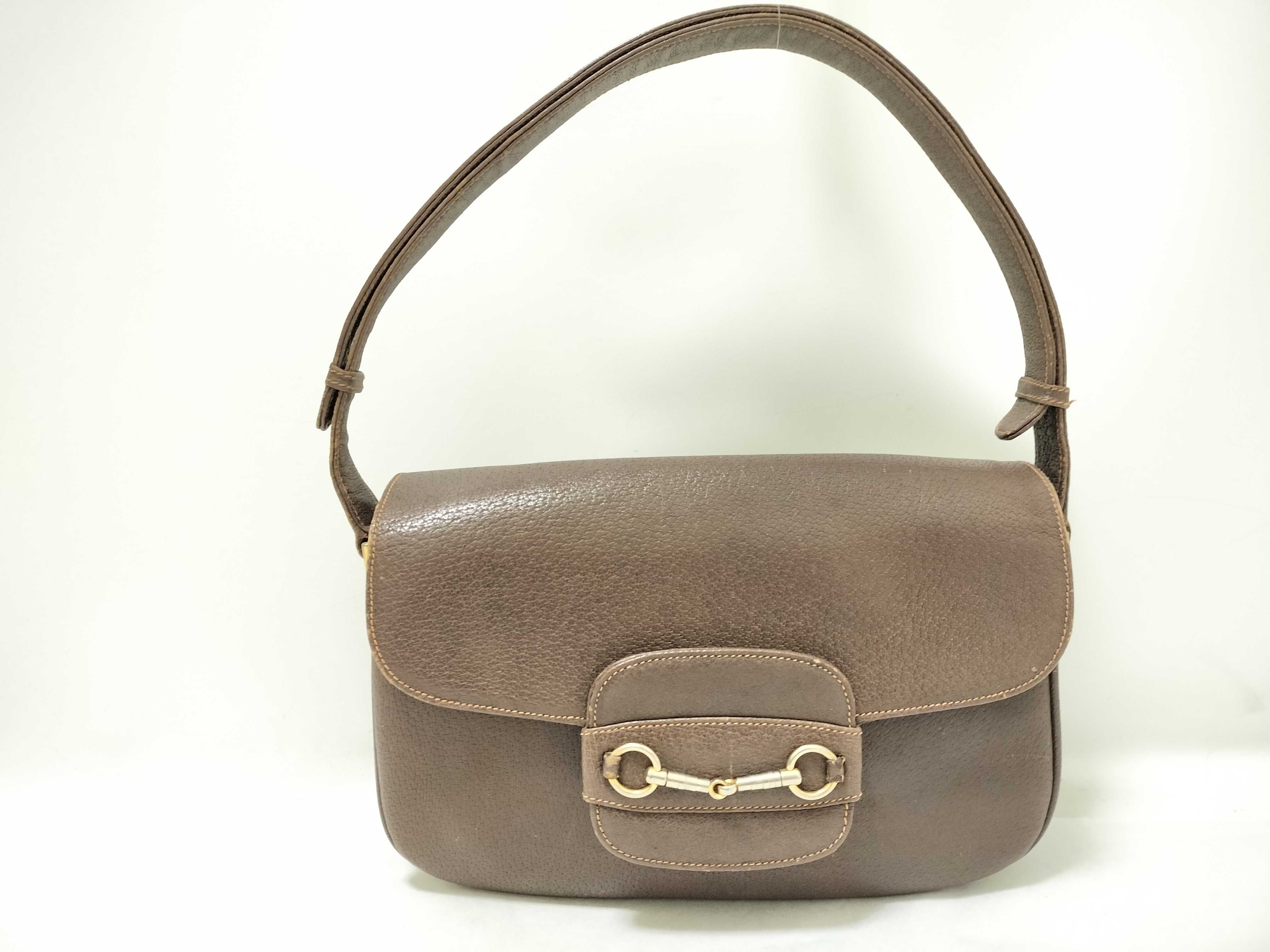 Horsebit Flap Shoulder Bag Leather Shoulder Bag
