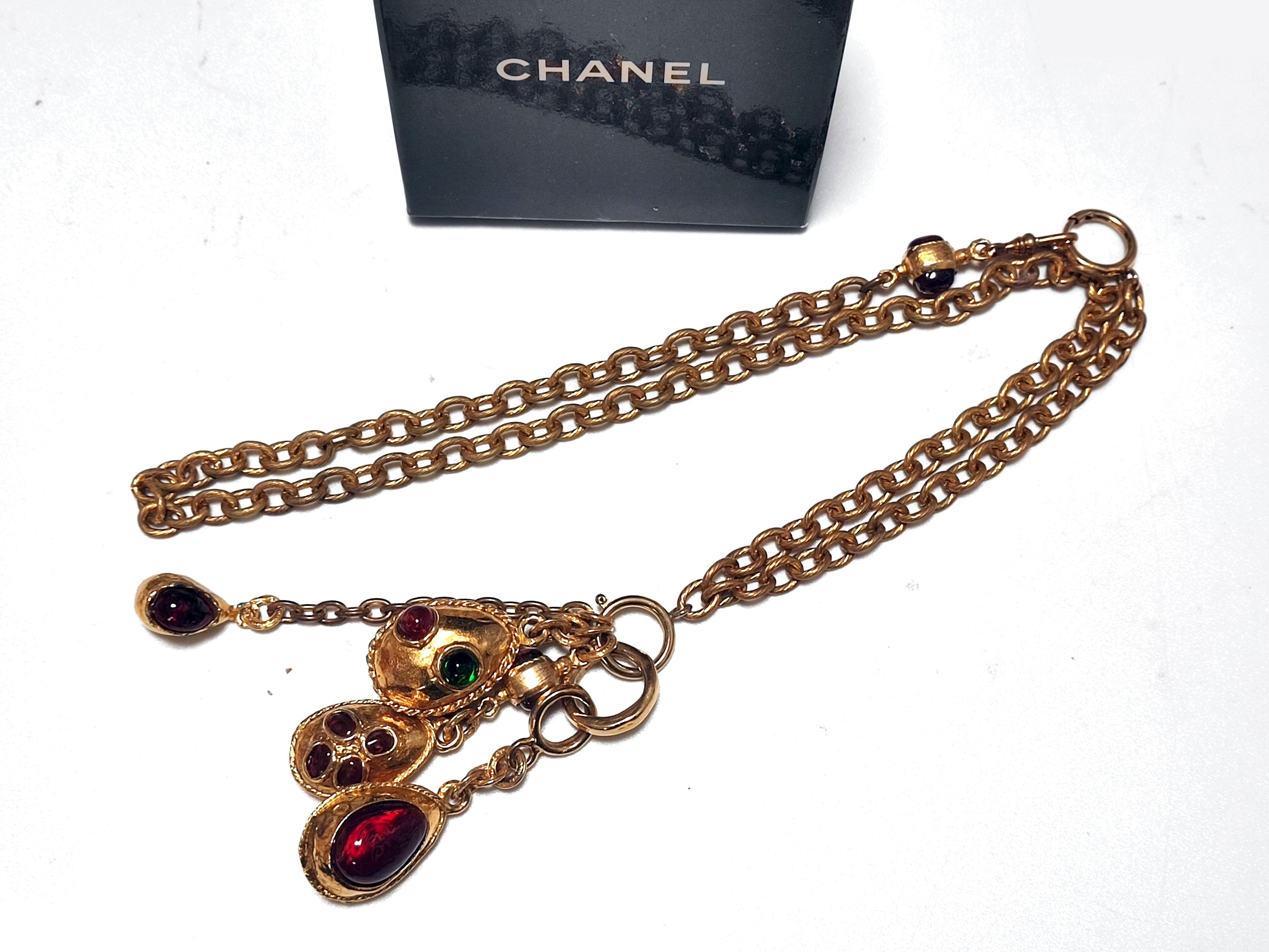 Teardrop 4-strand necklace, chain approximately 70cm long. — view 4
