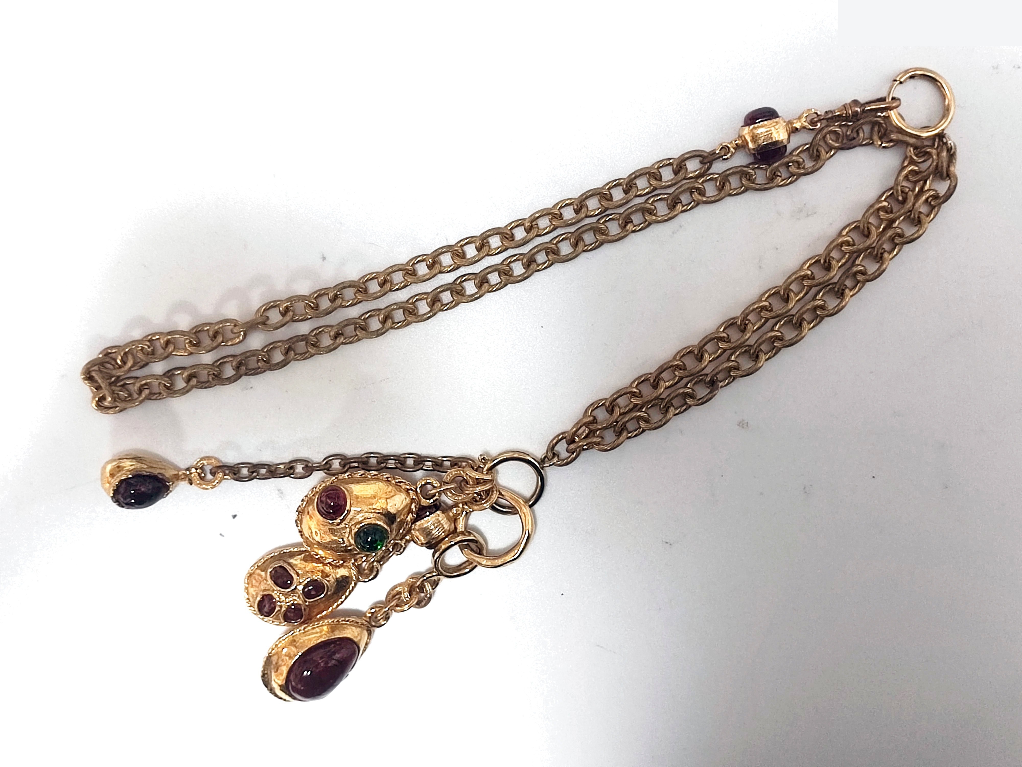 Teardrop 4-strand necklace, chain approximately 70cm long. — view 10