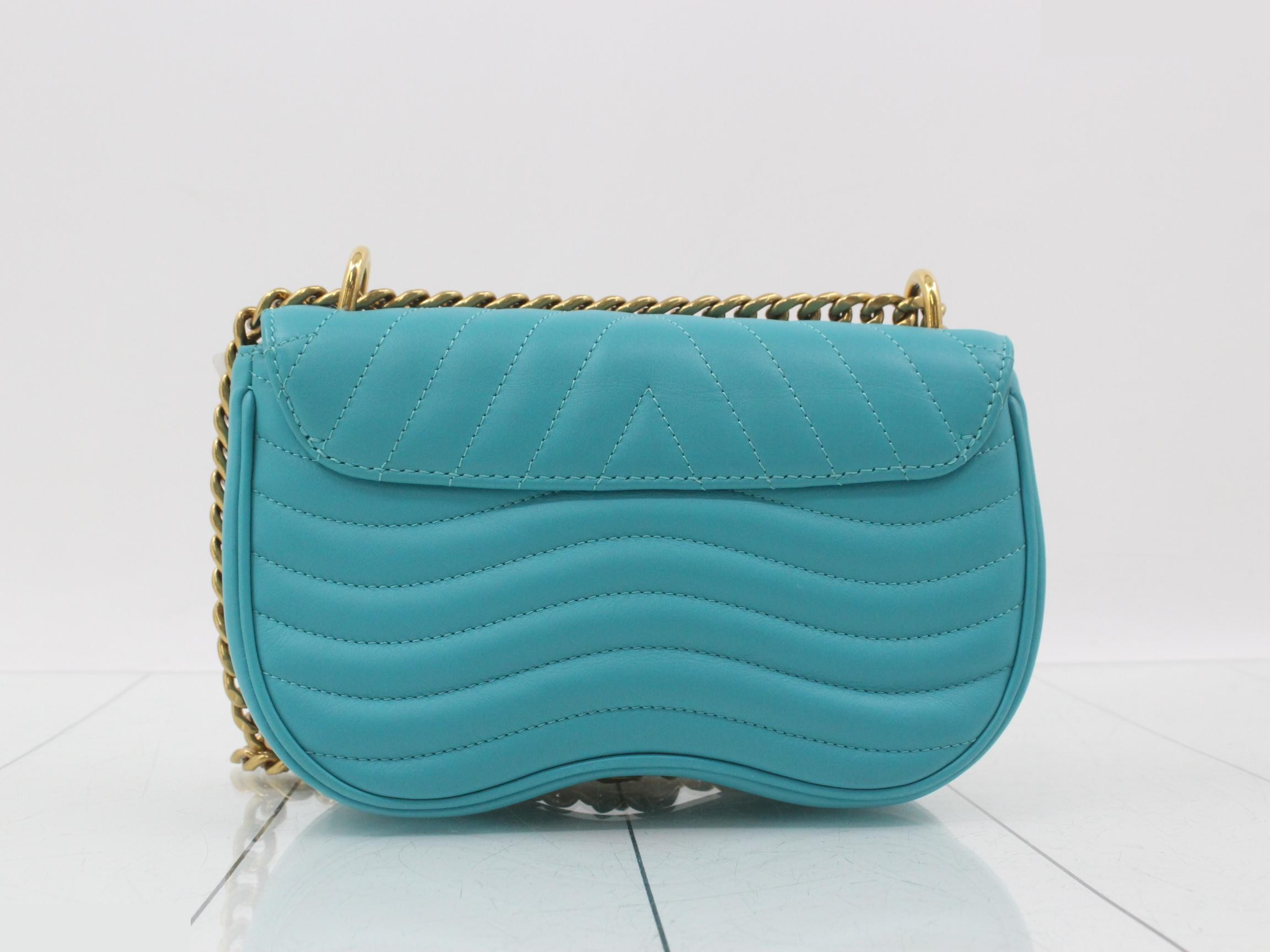 New Wave Chain Bag PM Turquoise 2-Way Shoulder Bag — view 2