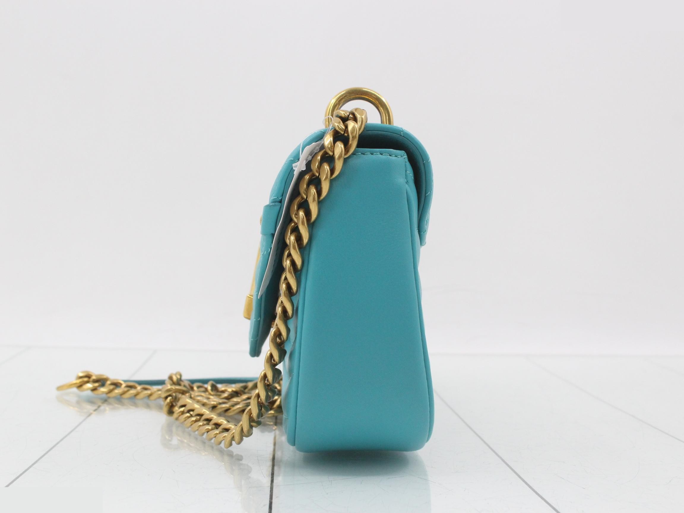 New Wave Chain Bag PM Turquoise 2-Way Shoulder Bag — view 3