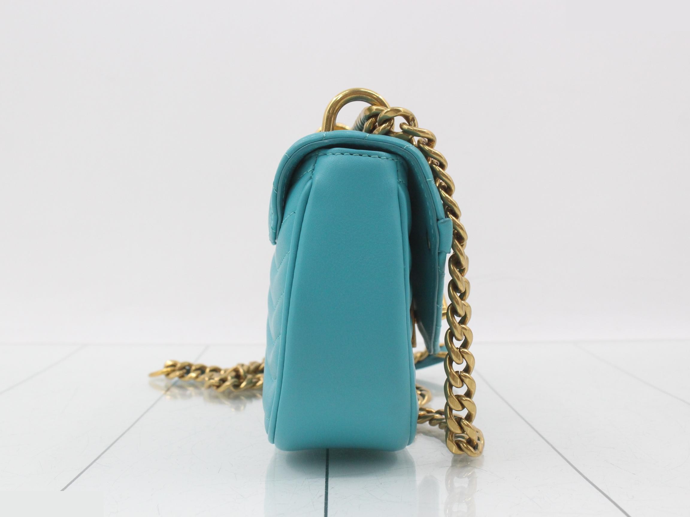 New Wave Chain Bag PM Turquoise 2-Way Shoulder Bag — view 4