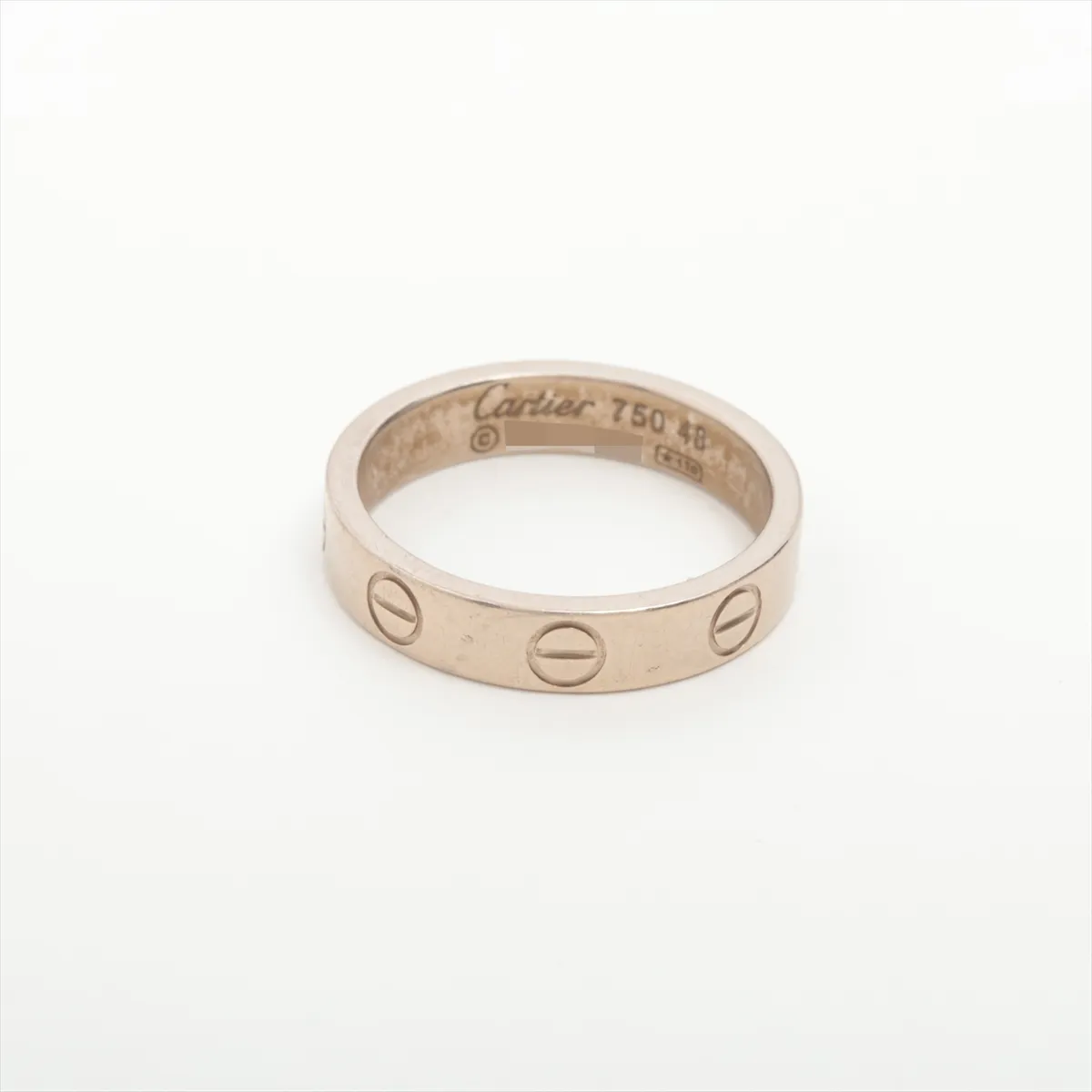 Mini Love Ring, 750 (WG), 3.7g, Size 48, BT6369. Plating