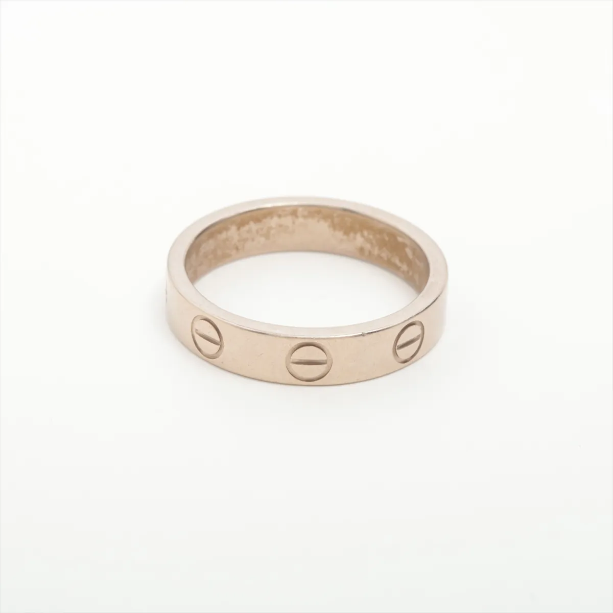 Mini Love Ring, 750 (WG), 3.7g, Size 48, BT6369. Plating — view 2