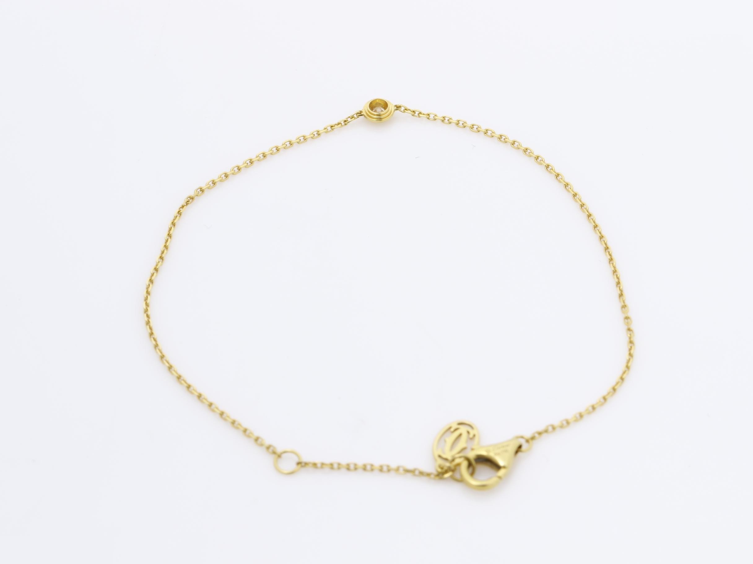 Damour XS Diamond Bracelet, 750YG, 1.3g, Wrist size approx. 17.5cm — view 4
