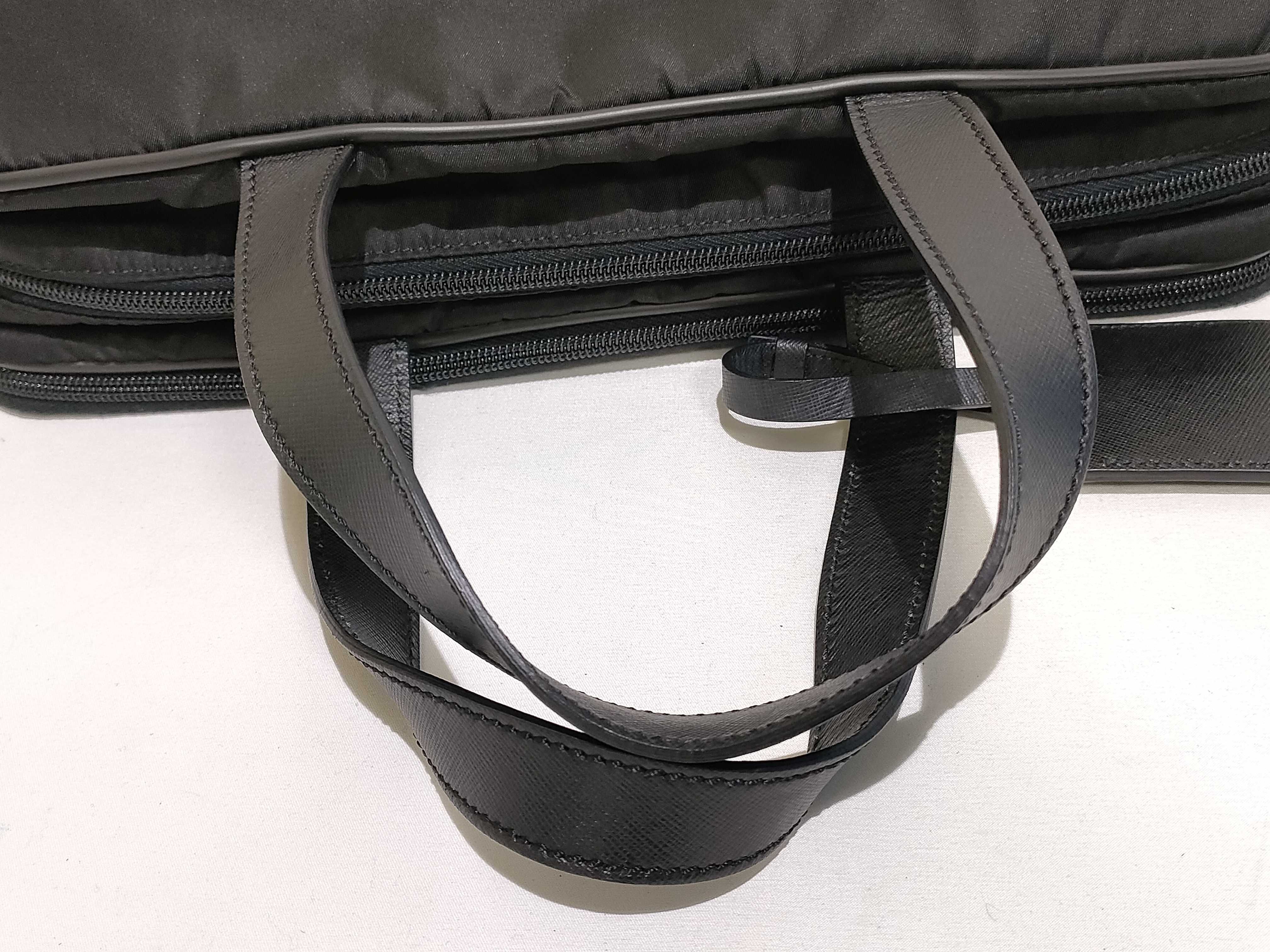 Nylon Prada Tessuto Saffiano Nylon Triangle Logo 2-Way Business Bag Handbag Business Bag — view 3