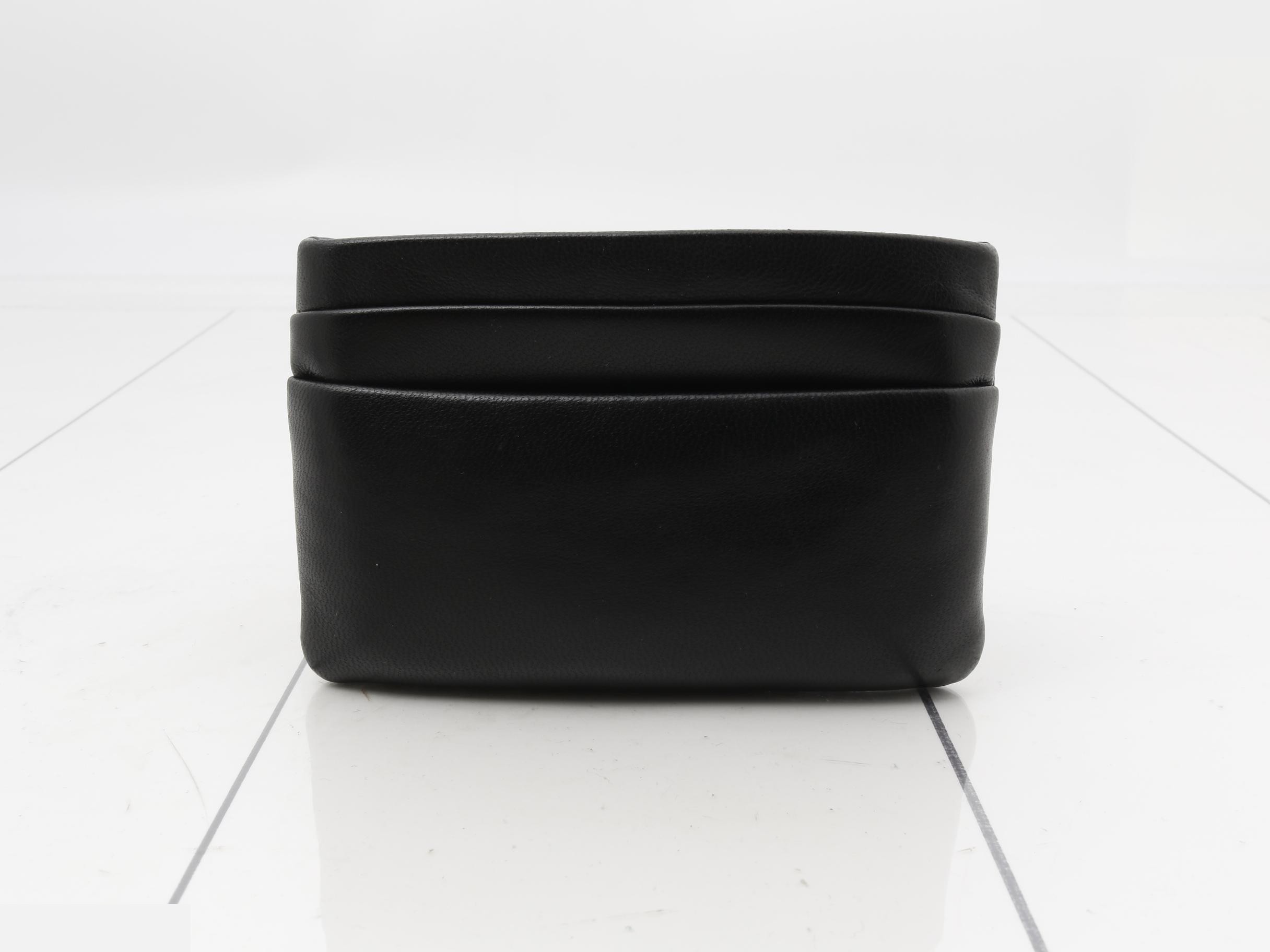 777889 Embossed Logo Card Case, Lambskin, Black — view 2
