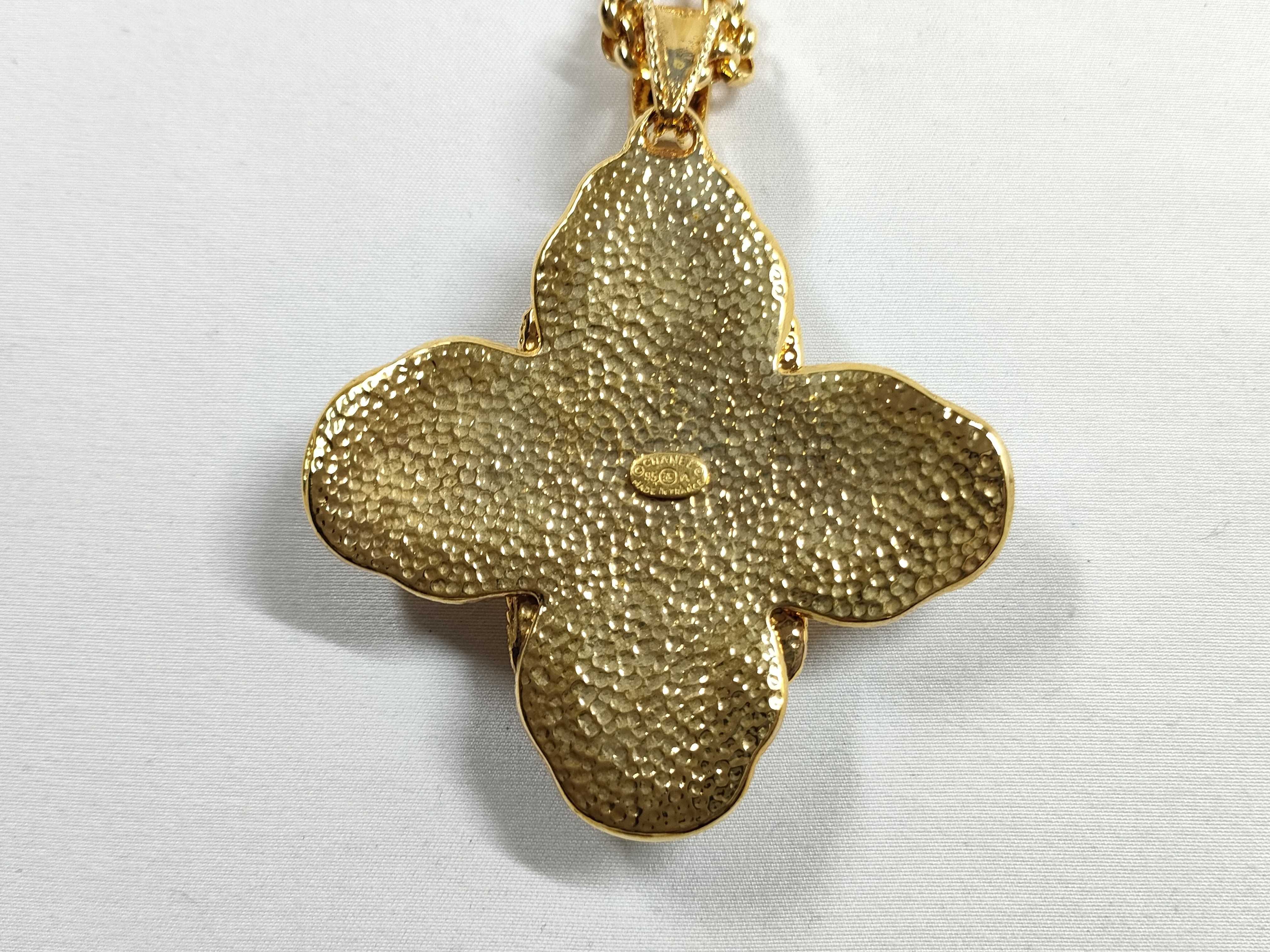 95A Pearl Cross Necklace — view 2