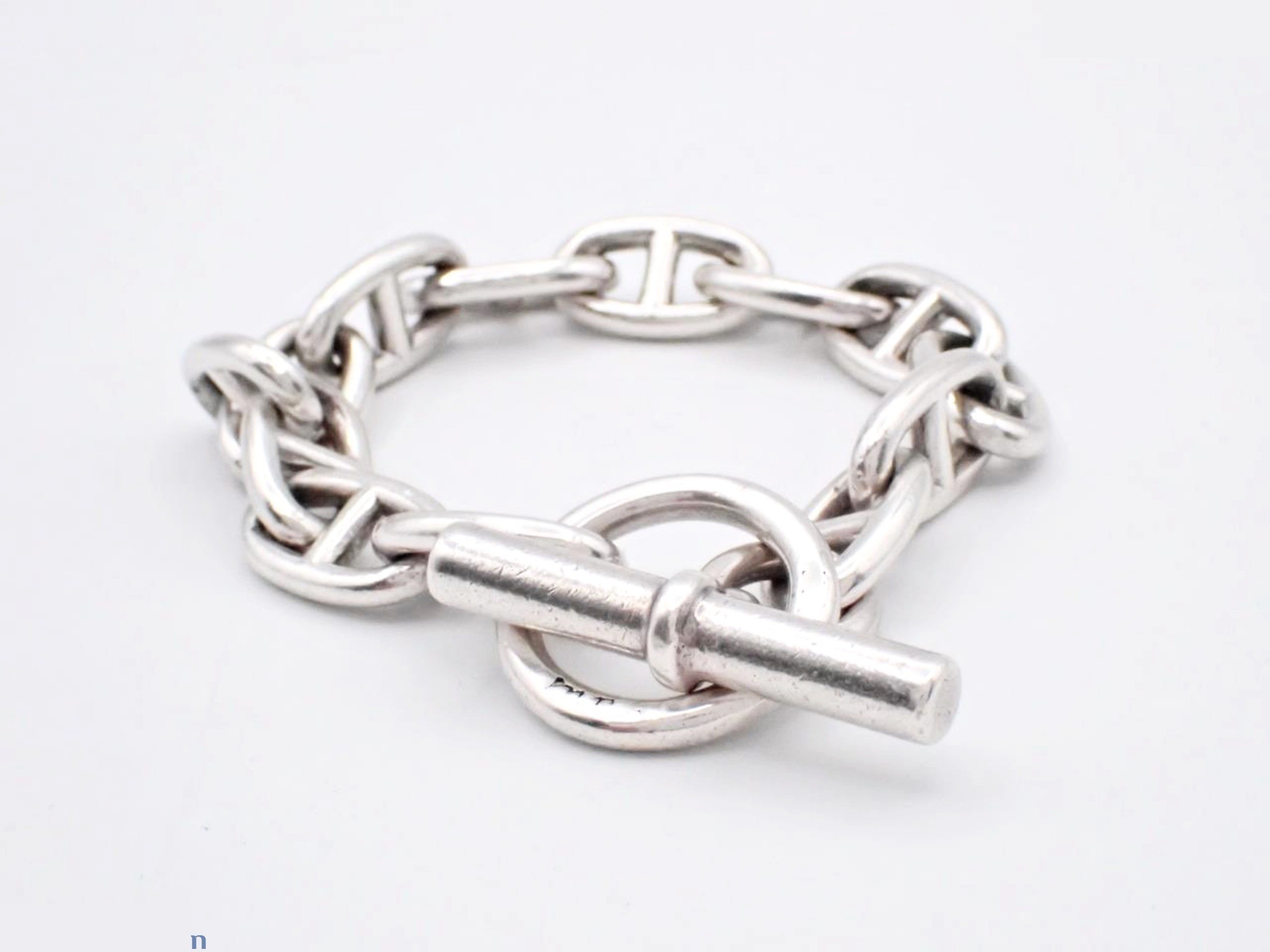 Chaine d'Ancle GM cursive engraving 13 frames 76.6g SV925 bracelet