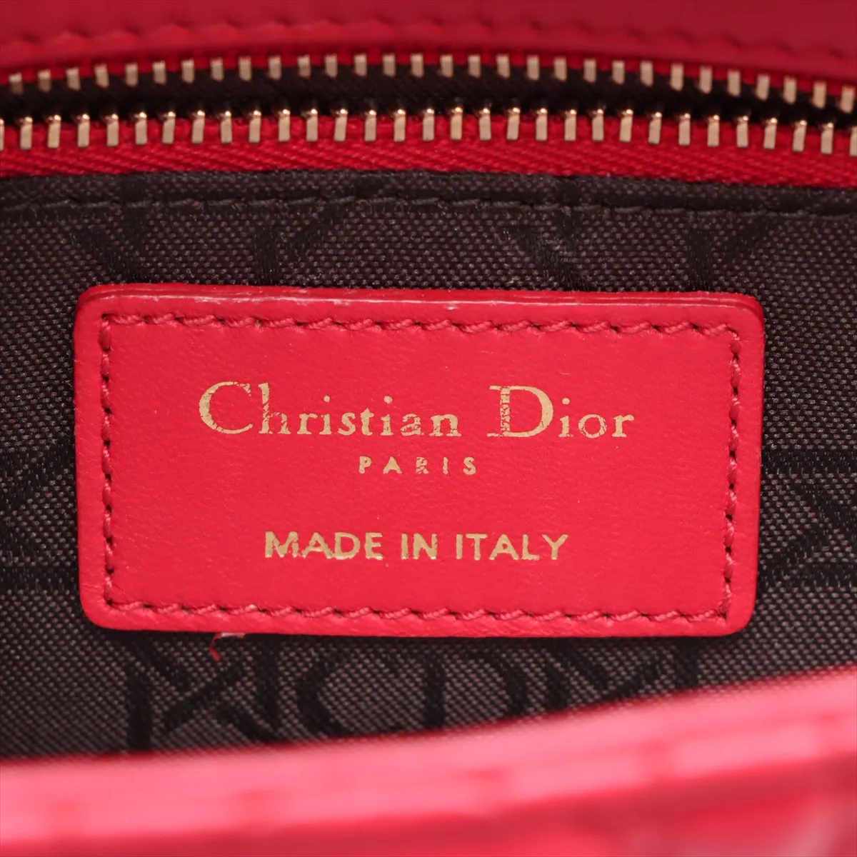 My Lady Dior Cannage Leather 2WAY Handbag Red with Charm — view 11