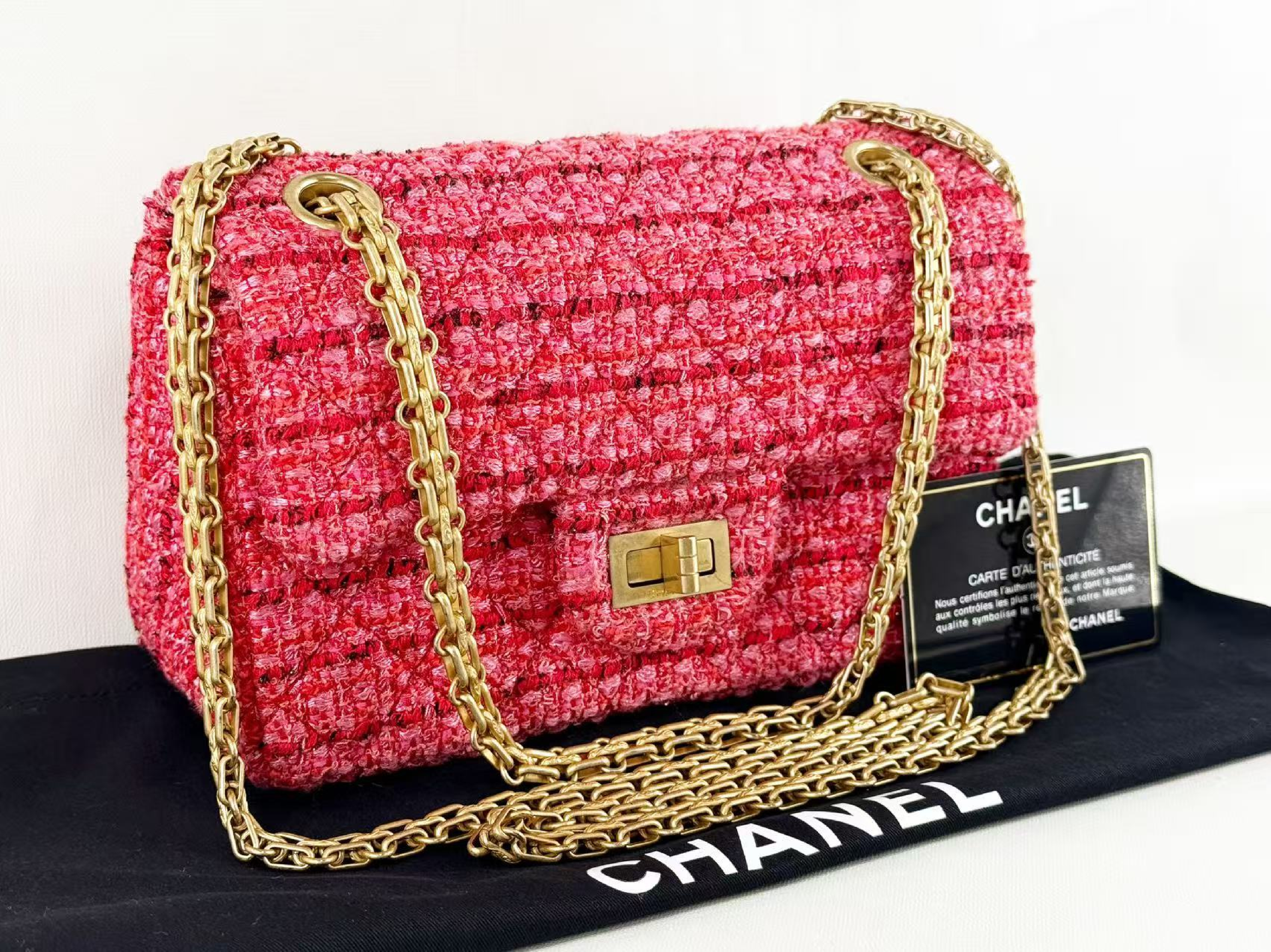Mini Mat Tweed 2.55 W20/H13/D8cm approx. 29th series [Comes with dust bag, authenticity card, and seal] Vintage gold hardware Shoulder bag 29545532 Shoulder bag — view 2