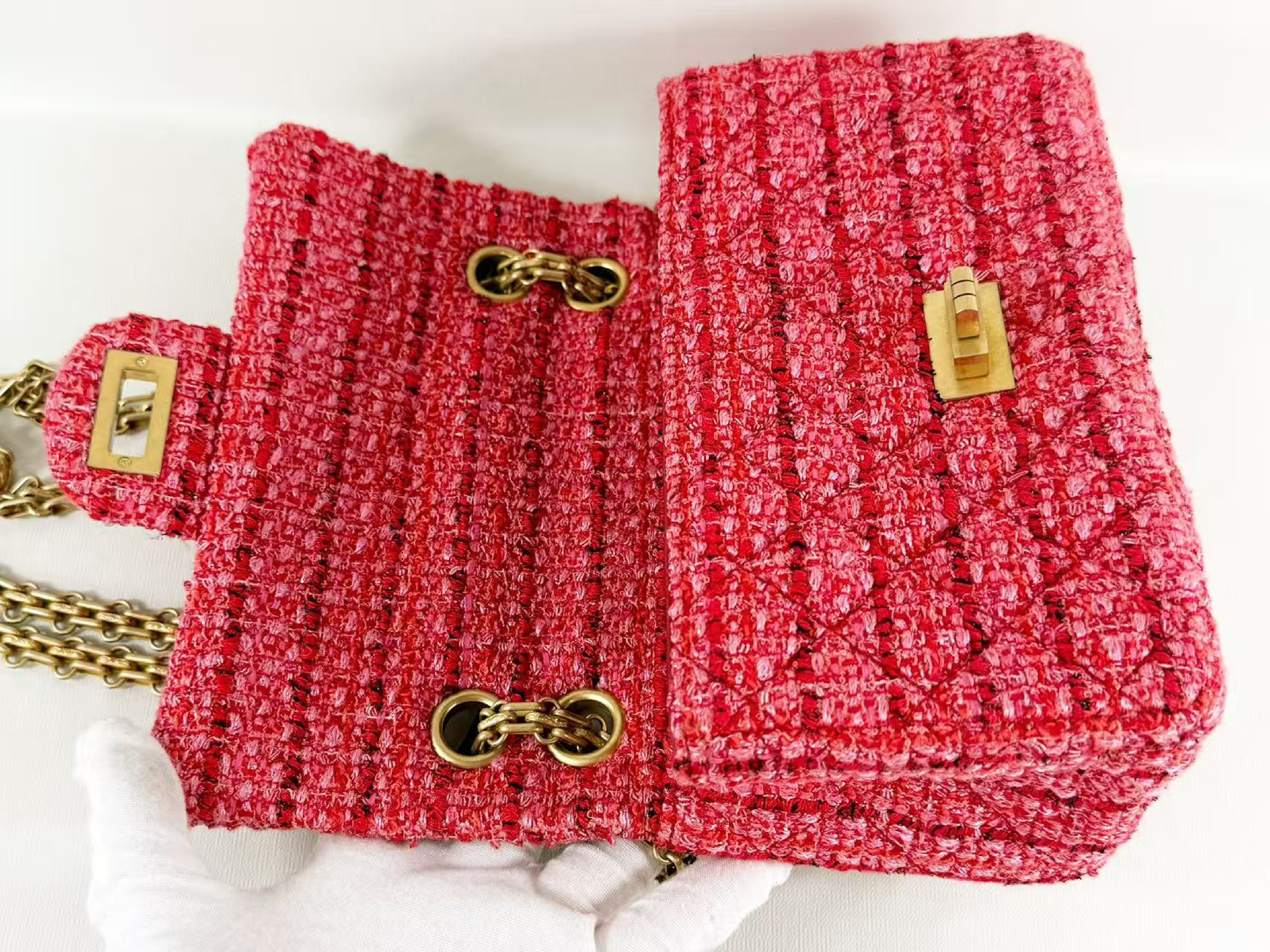 Mini Mat Tweed 2.55 W20/H13/D8cm approx. 29th series [Comes with dust bag, authenticity card, and seal] Vintage gold hardware Shoulder bag 29545532 Shoulder bag — view 12