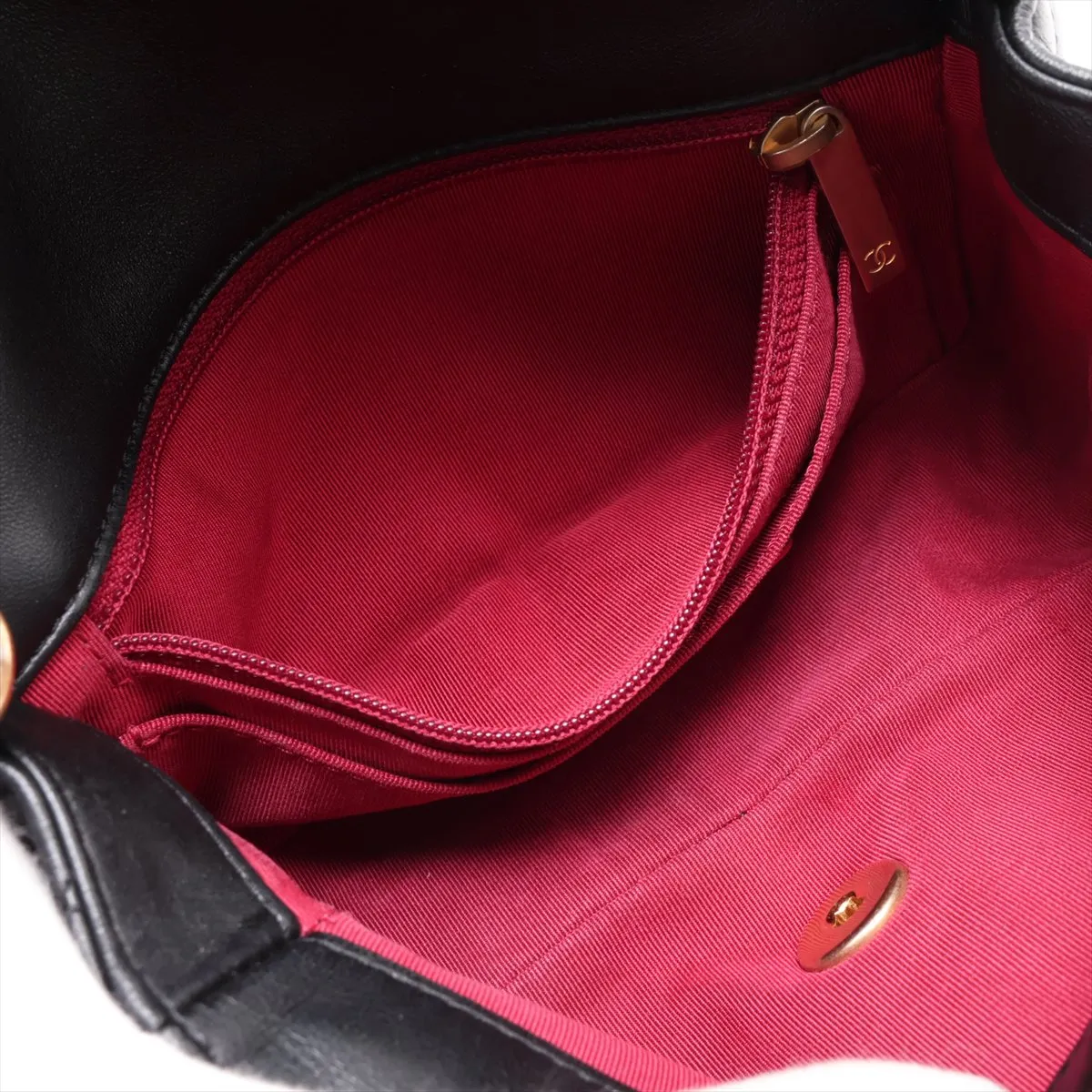 Mini Matelassé Lambskin Single Flap Single Chain Bag, Black with Gold Hardware, 30707696 (Serial Number in the 30s) — view 7