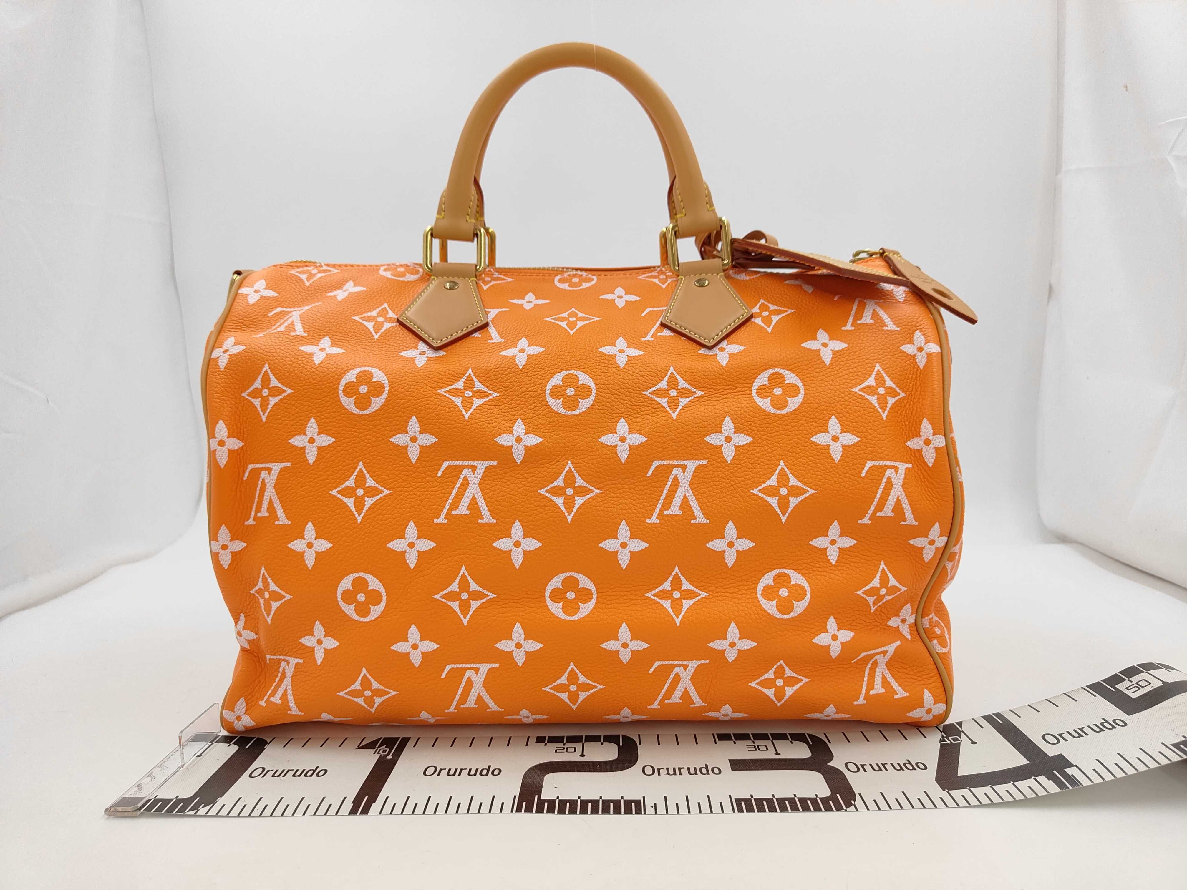 VIA Speedy P9 Bandouliere 40 Monogram Leather Orange Handbag — view 2