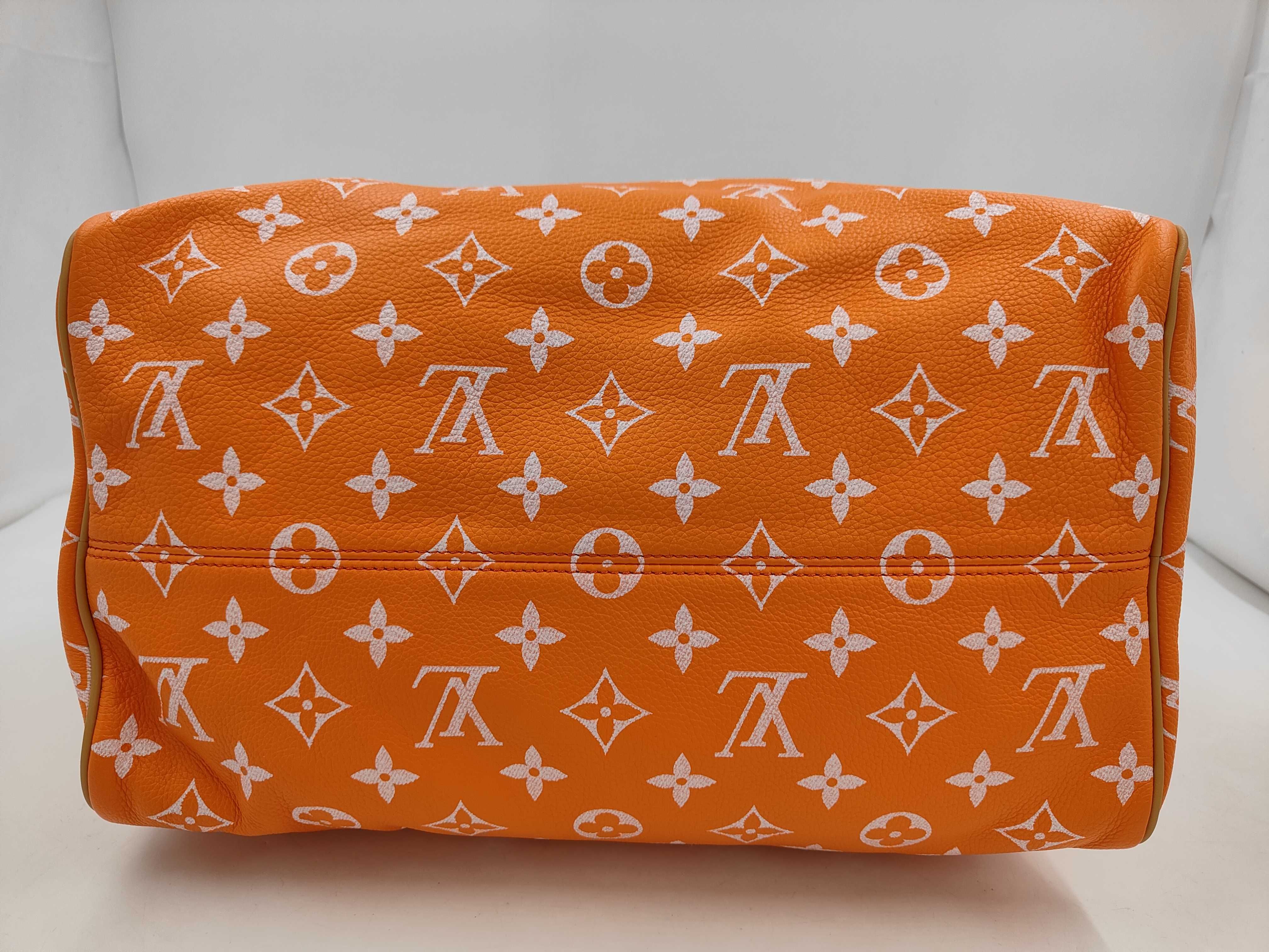 VIA Speedy P9 Bandouliere 40 Monogram Leather Orange Handbag — view 3
