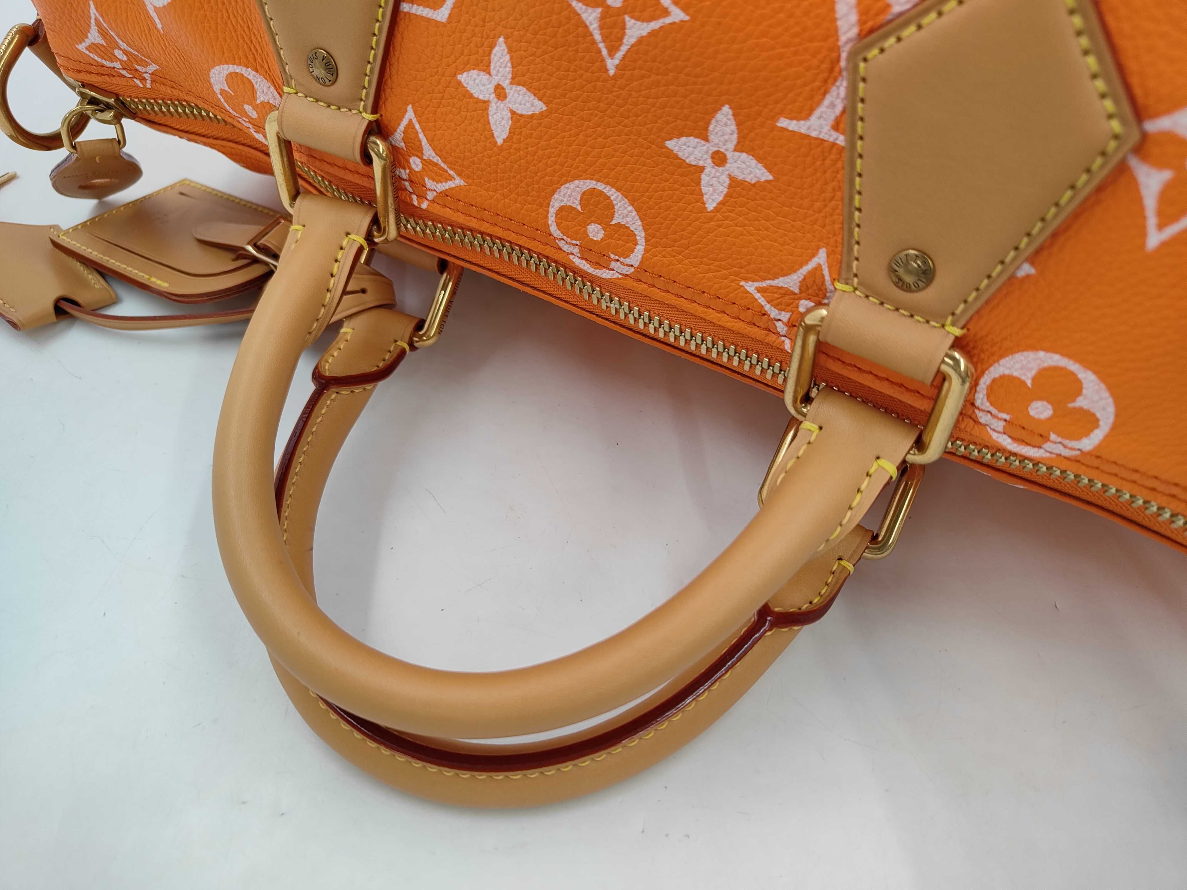 VIA Speedy P9 Bandouliere 40 Monogram Leather Orange Handbag — view 5