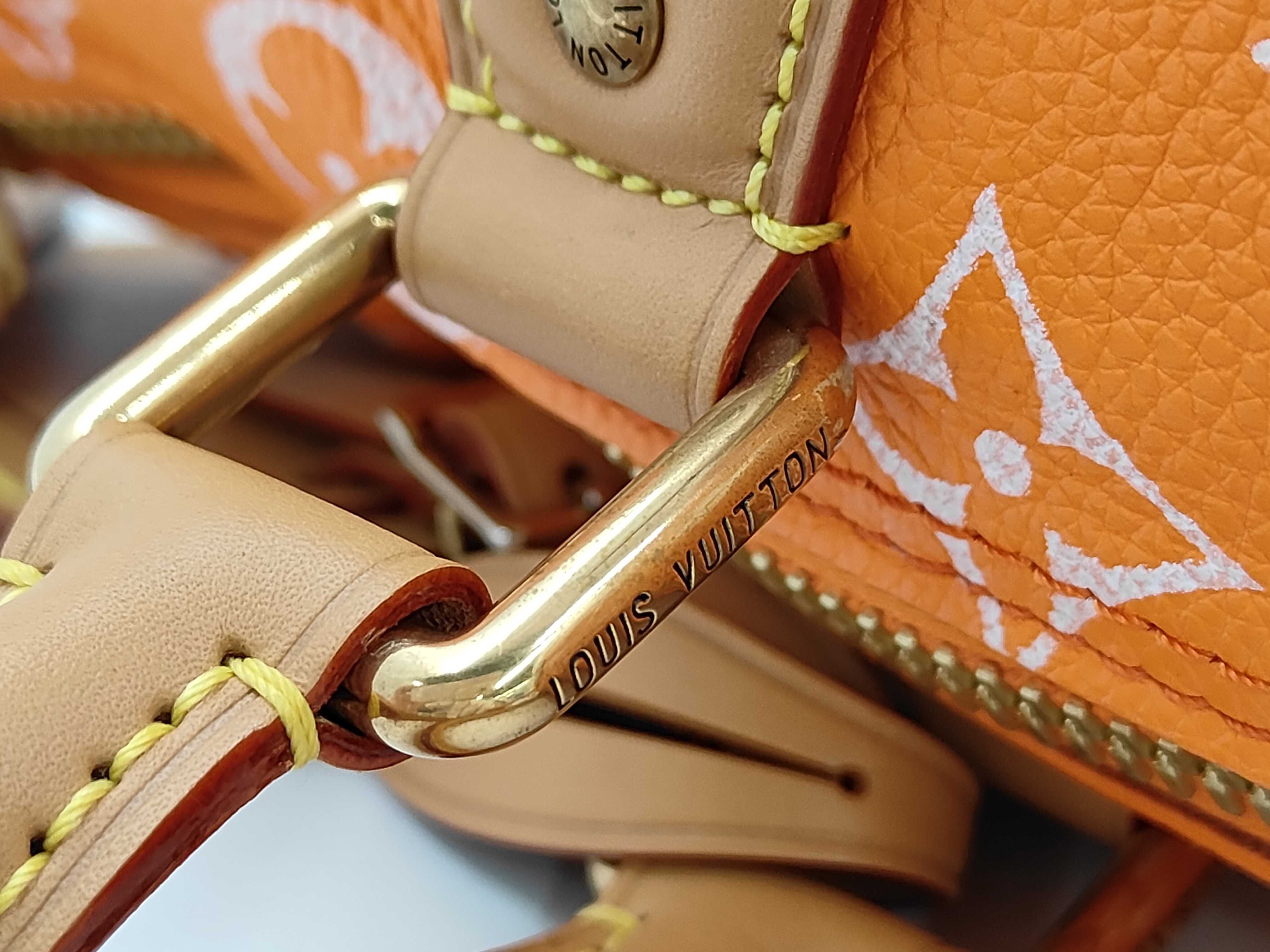 VIA Speedy P9 Bandouliere 40 Monogram Leather Orange Handbag — view 6
