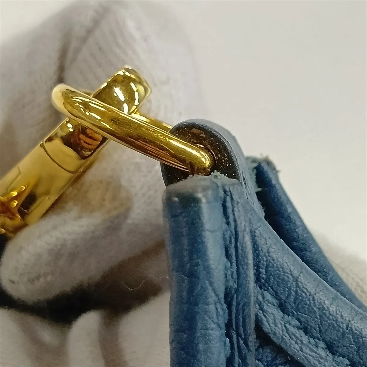 Evelyne 16 TPM Amazon Taurillon Maurice Deep Blue Gold Hardware Z: 2021 — view 8