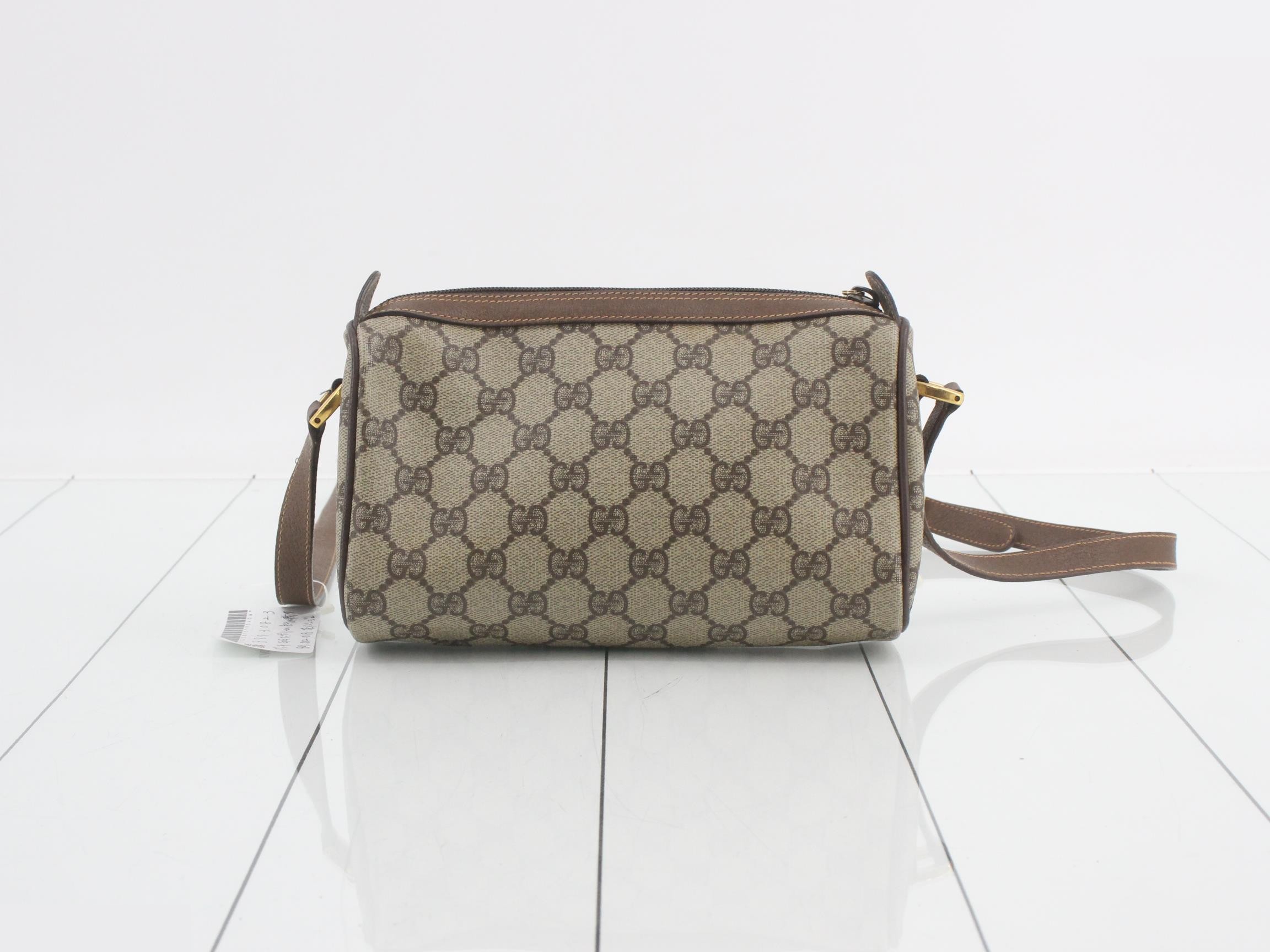 Sherry Crossbody Bag, Brown/Beige, Gold Hardware — view 2