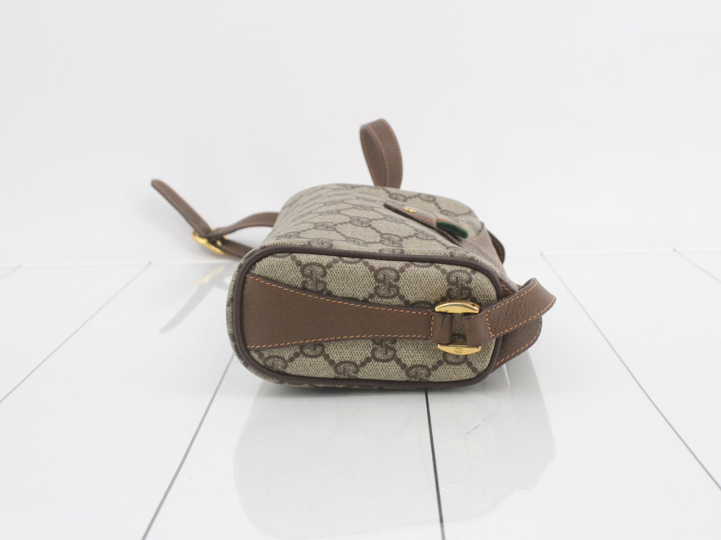 Sherry Crossbody Bag, Brown/Beige, Gold Hardware — view 3