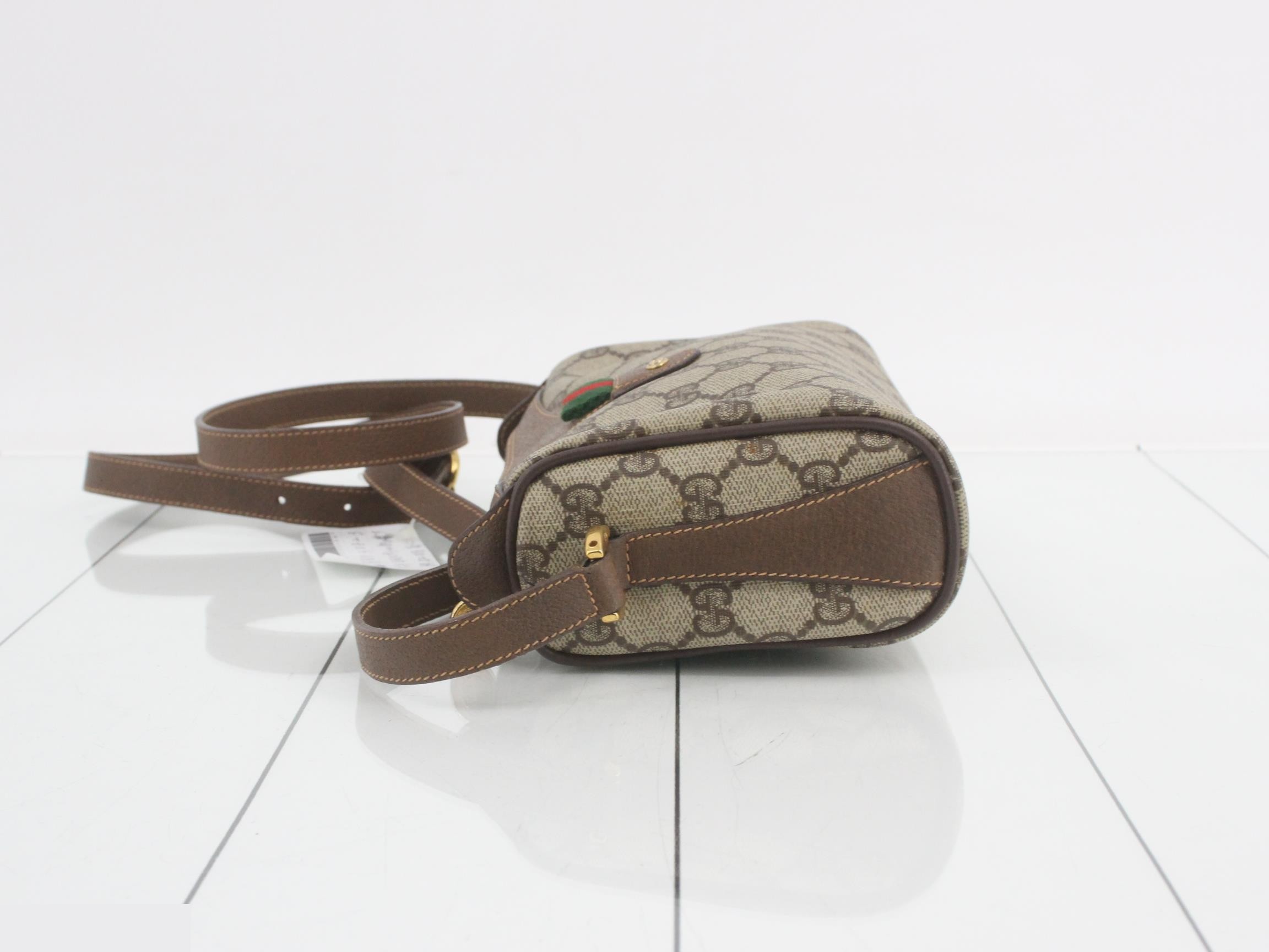 Sherry Crossbody Bag, Brown/Beige, Gold Hardware — view 4
