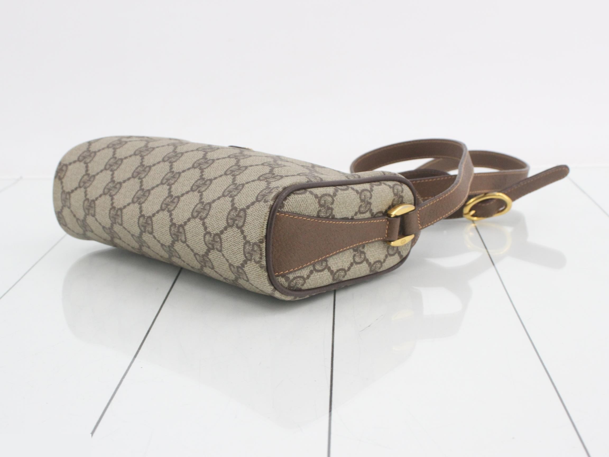 Sherry Crossbody Bag, Brown/Beige, Gold Hardware — view 6
