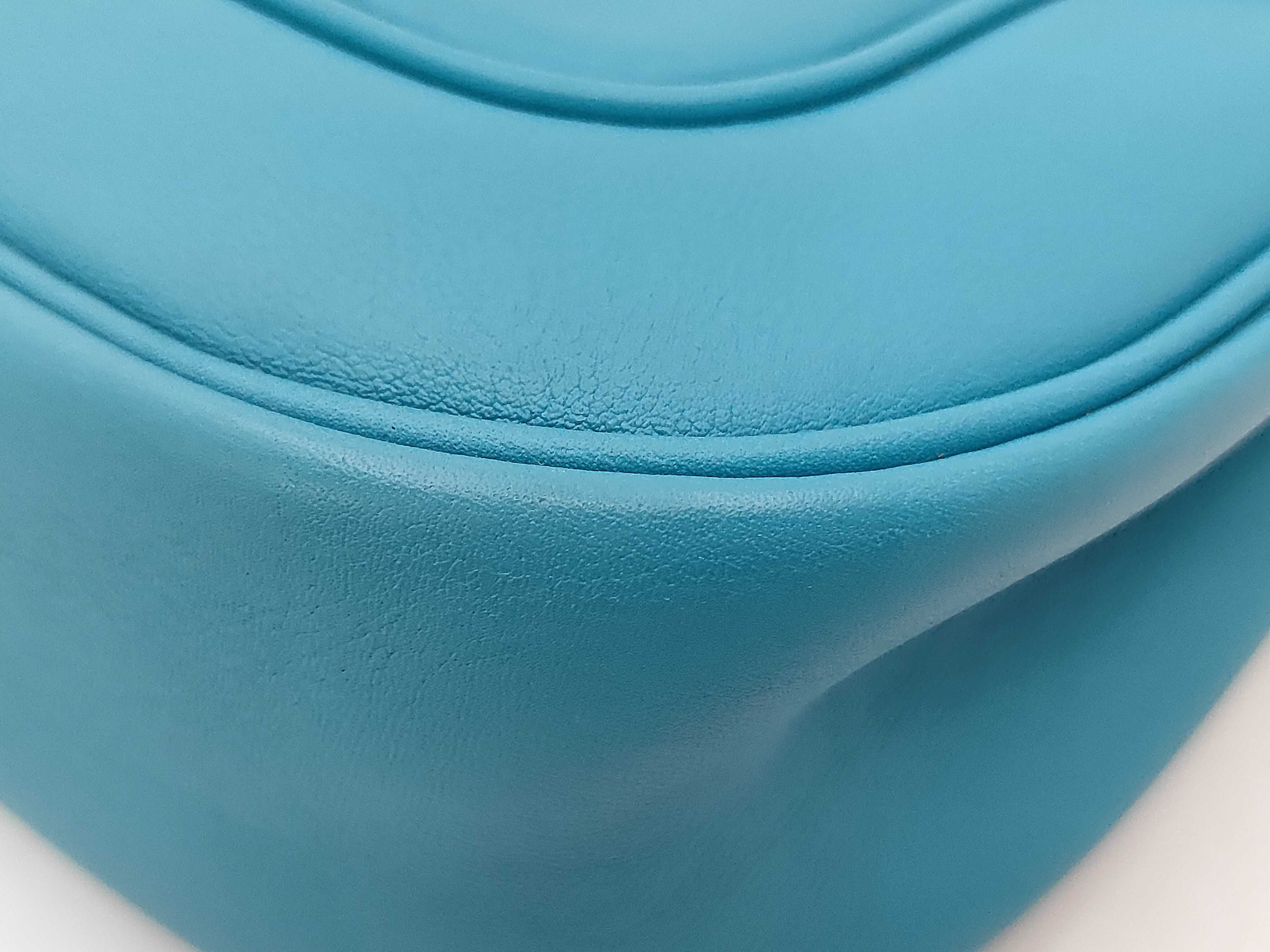 Shoulder Bag, Berlin Mini, Turquoise, Veau Swift Leather, R, Silver Hardware, Shoulder Bag — view 4