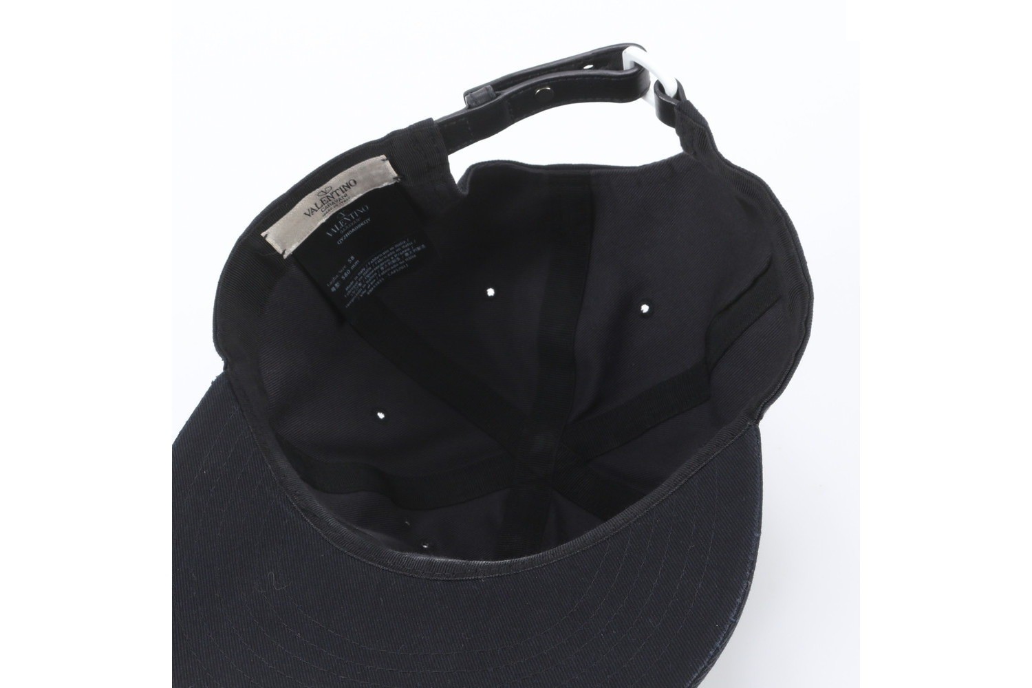 Tag attached VLTN logo embroidered baseball cap size 58 hat — view 5