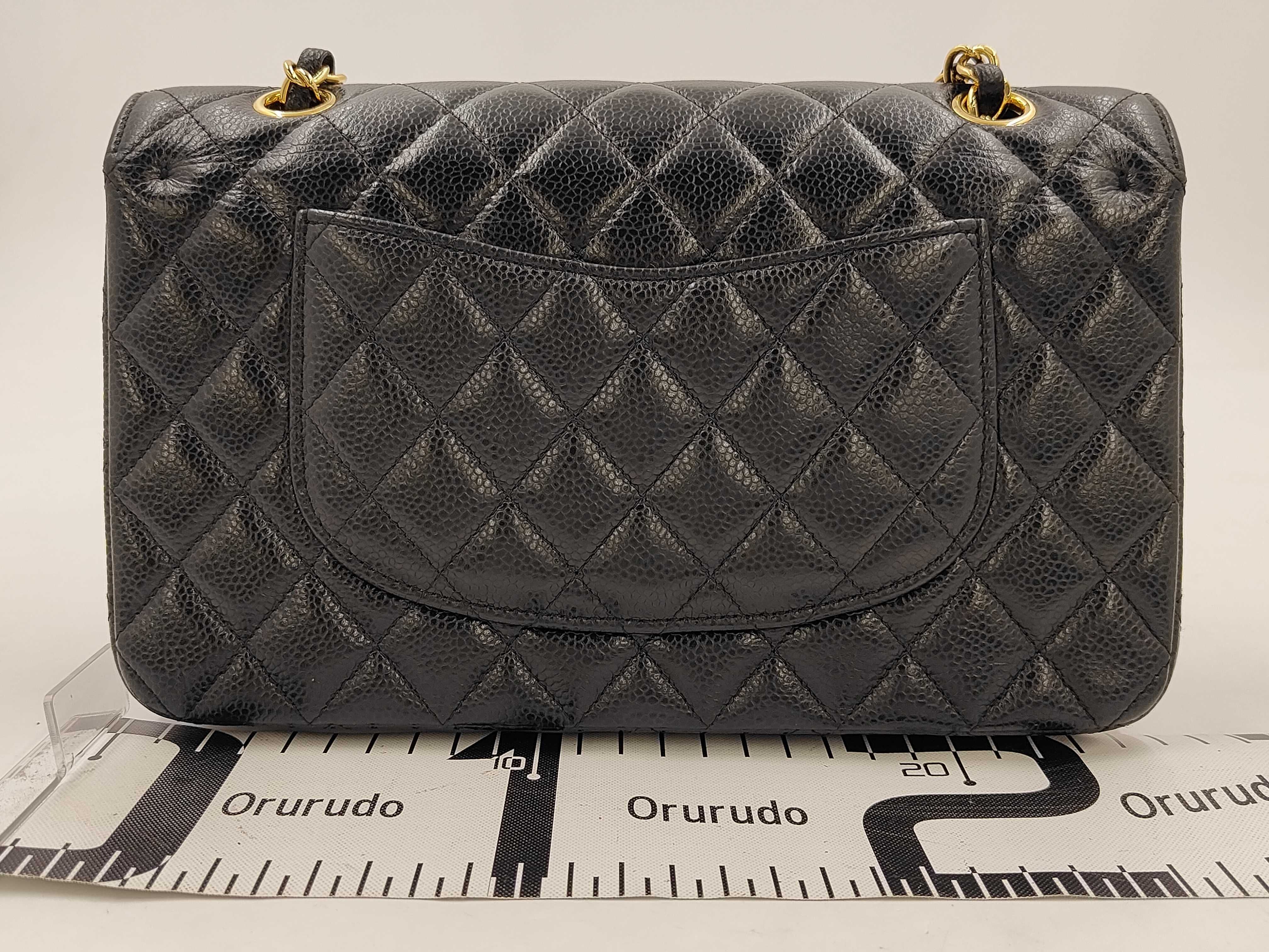 CF Jumbo Black Matelassé Lambskin Shoulder Bag — view 2